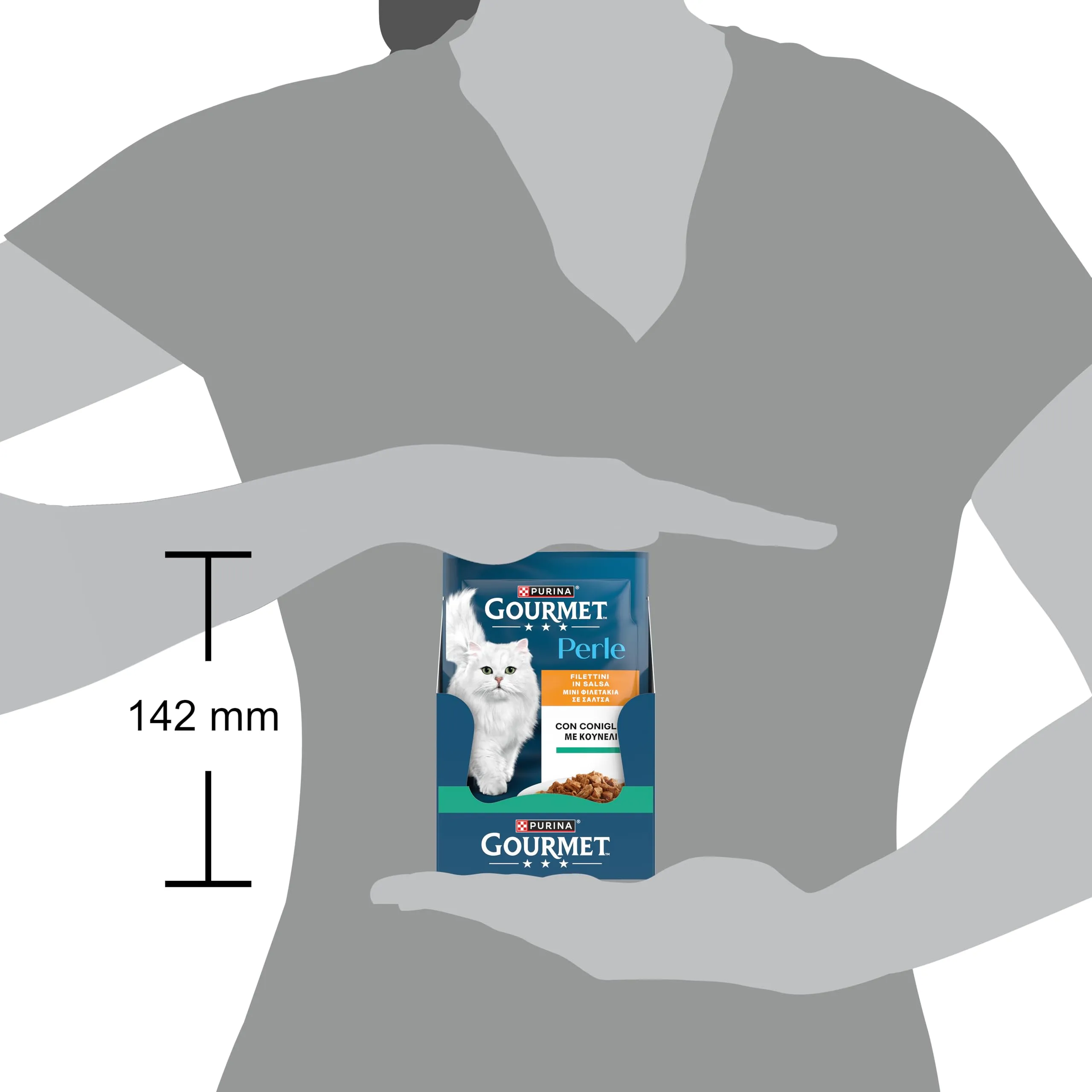 Gourmet Perle Cibo Umido per Gatti Adulti Filettini al Coniglio, 26 Buste da 85g - immagine 5