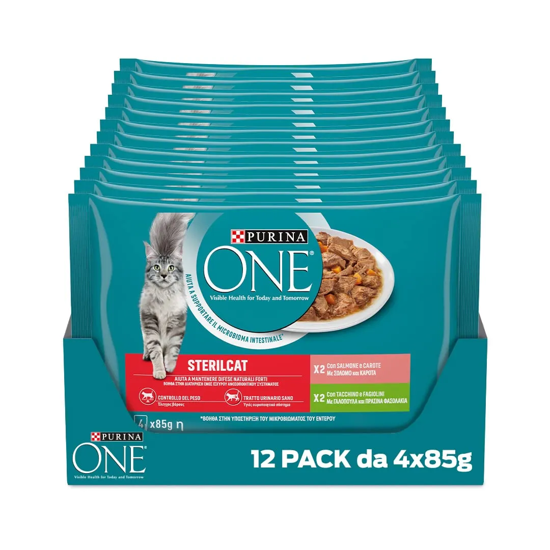 Purina One Sterilcat Cibo Umido per Gatti Adulti, 48 Bustine da 85 g - immagine 1
