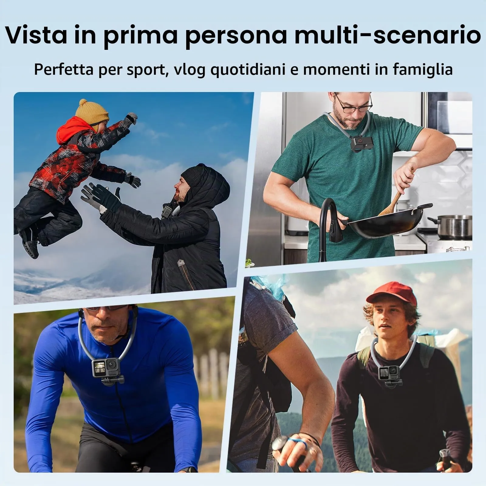 SmallRig Supporto Collo Magnetico One-Click for Action Camera - 5126 - immagine 2