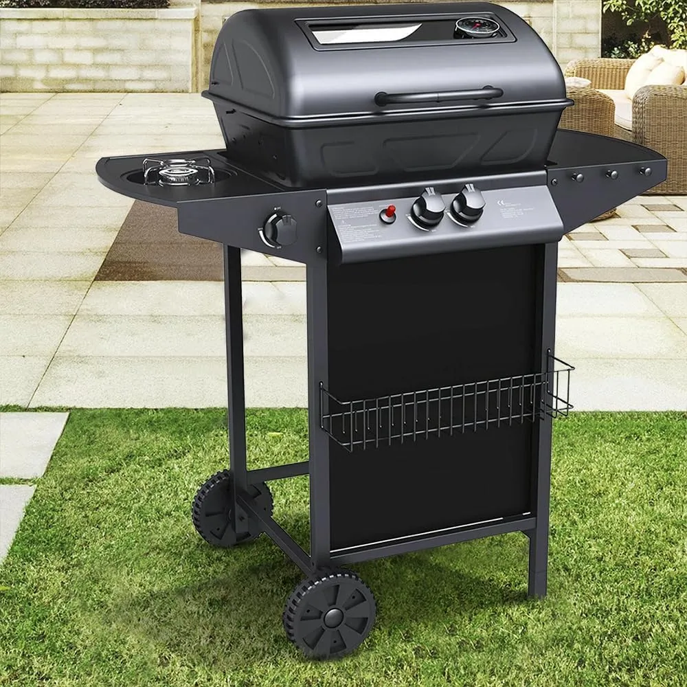 Ambra Garden Alabama Barbecue a Gas a Pietra Lavica 2,9Kw Nero - immagine 2