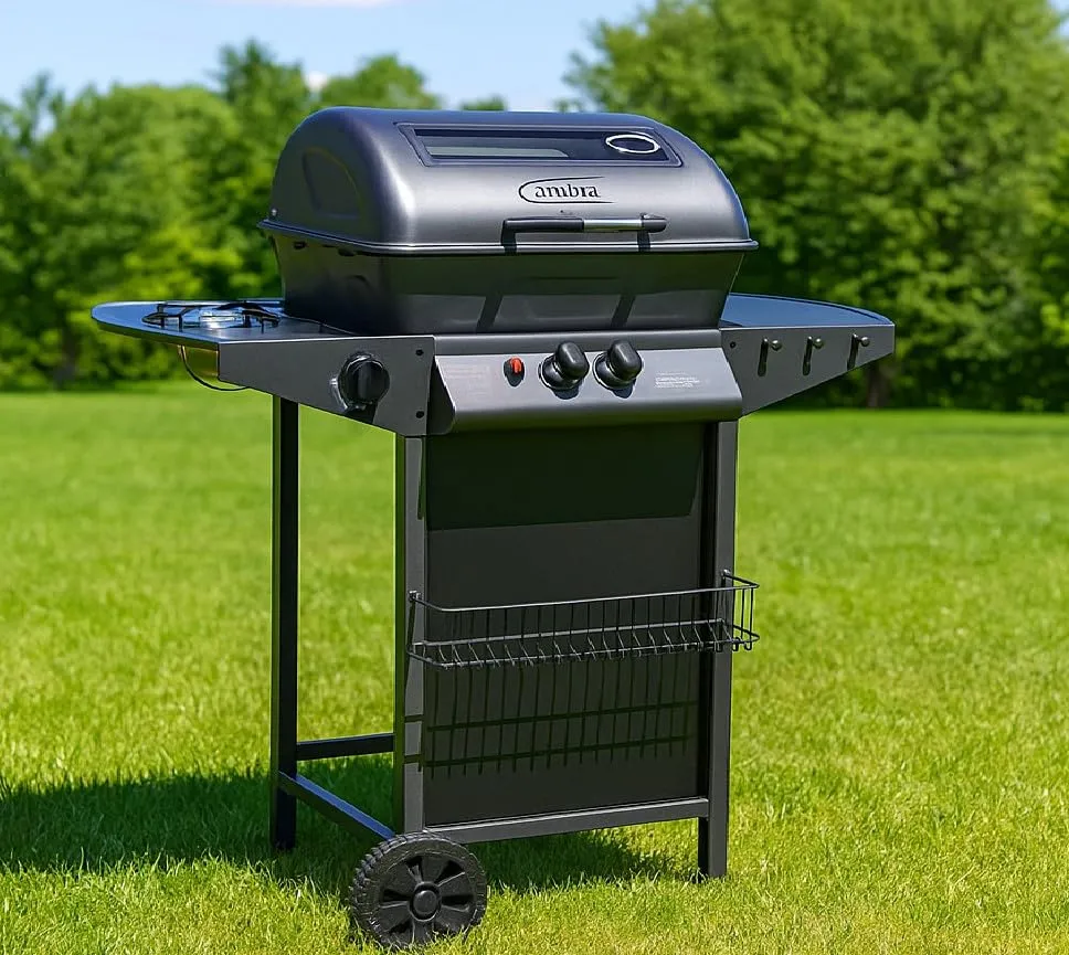 Ambra Garden Alabama Barbecue a Gas a Pietra Lavica 2,9Kw Nero - immagine 8