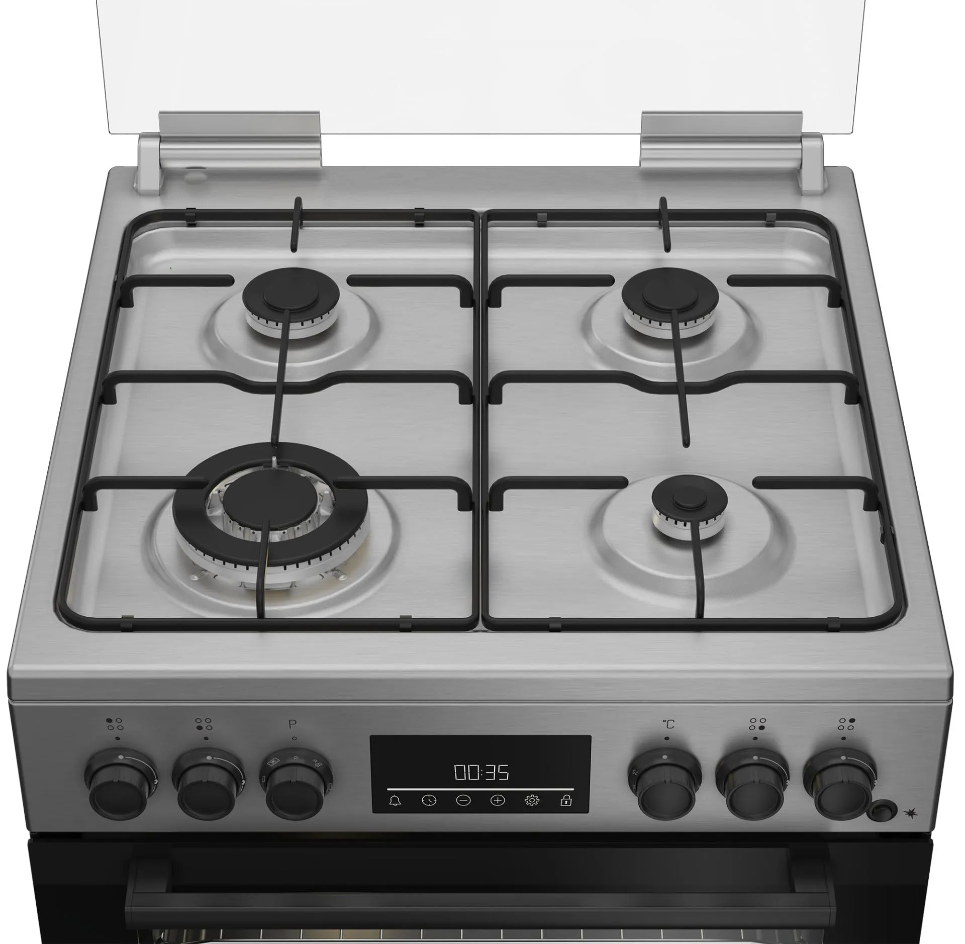 Beko FBE62310GX Cucina a gas con forno elettrico, 4 fuochi, 60x60 cm, Inox - immagine 3