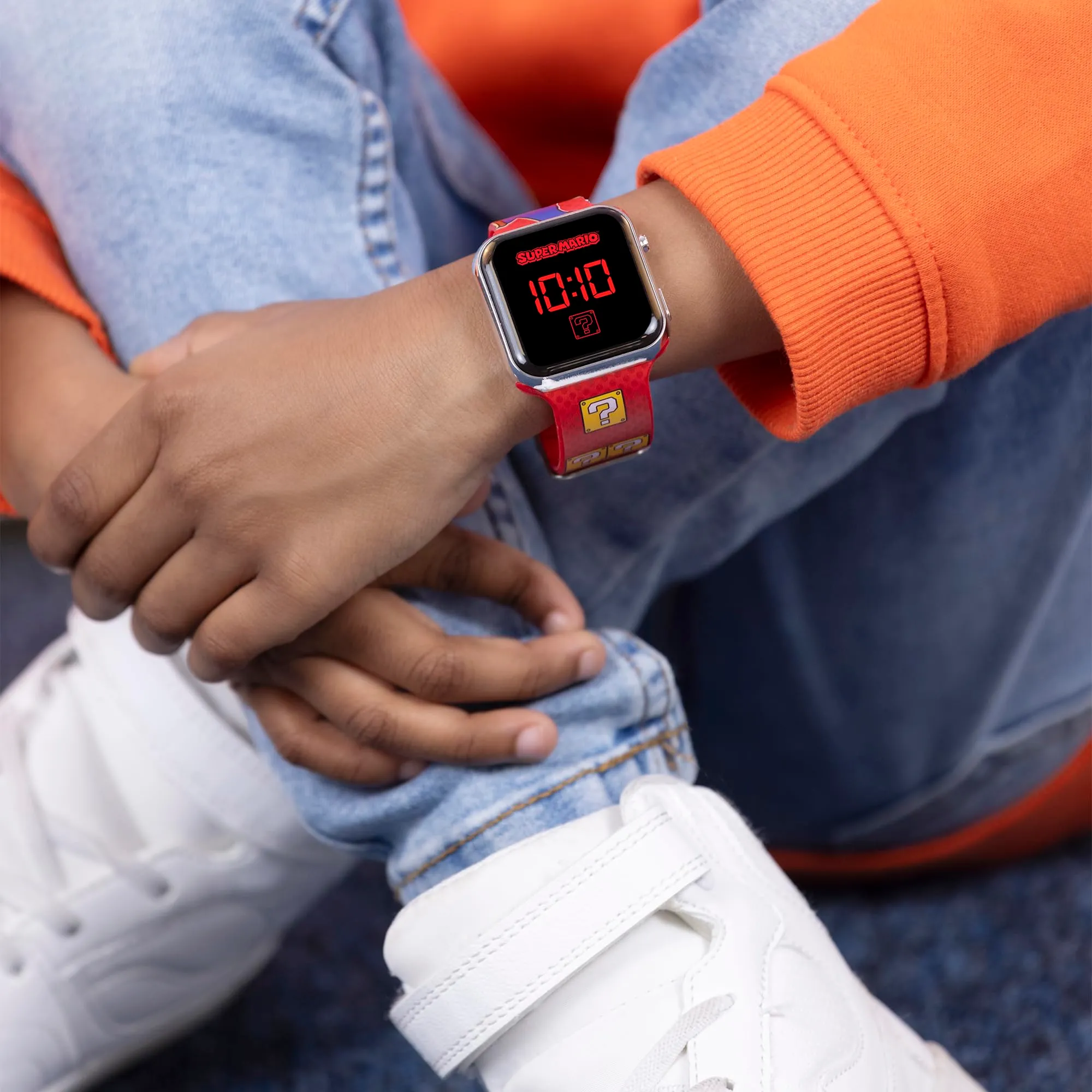 Super Mario GSM4107 Orologio Digitale al Quarzo, Rosso Stampato - immagine 3