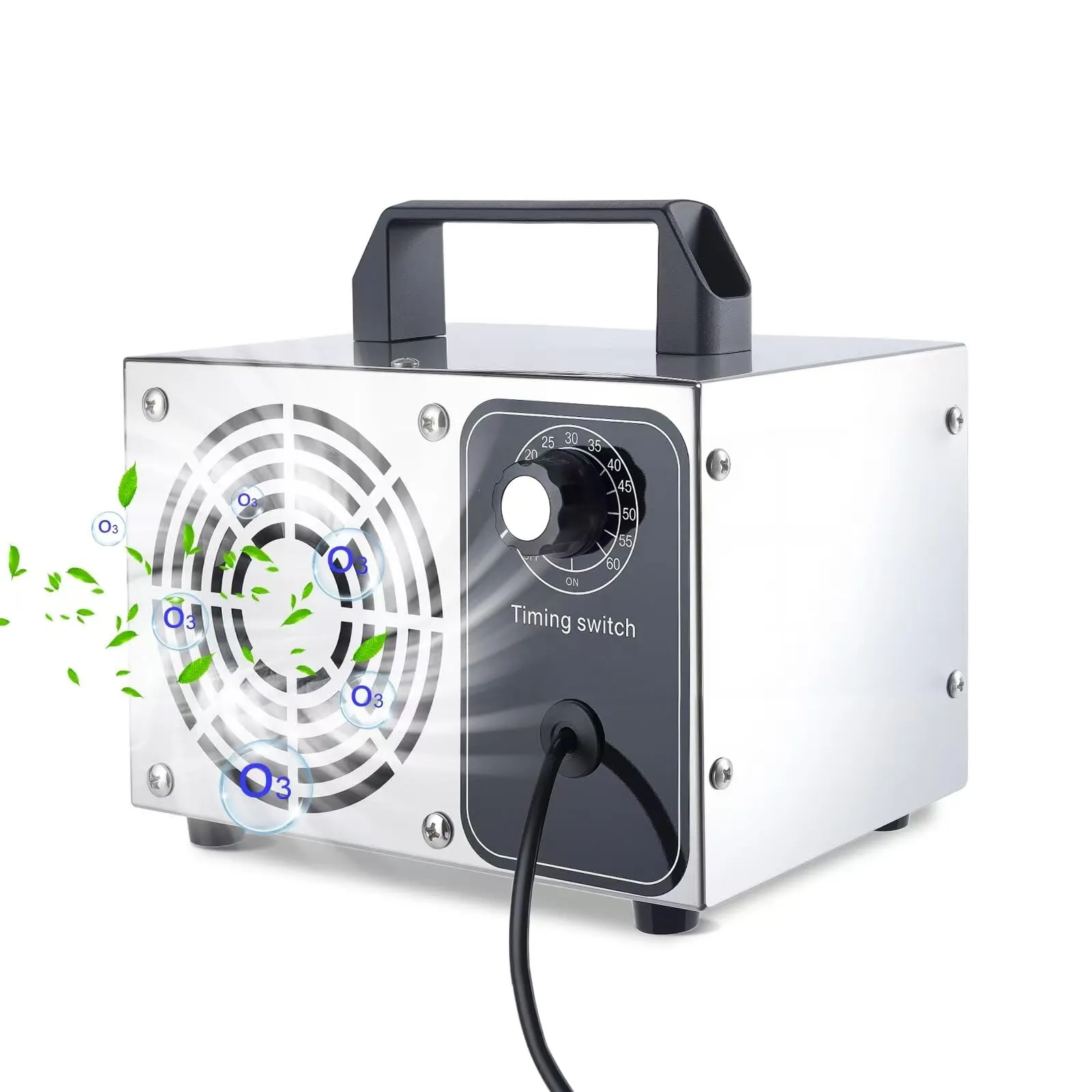 DawnMeet Generatore di Ozono 40000mg/h Portatile per Casa e Auto, Argento - immagine 1