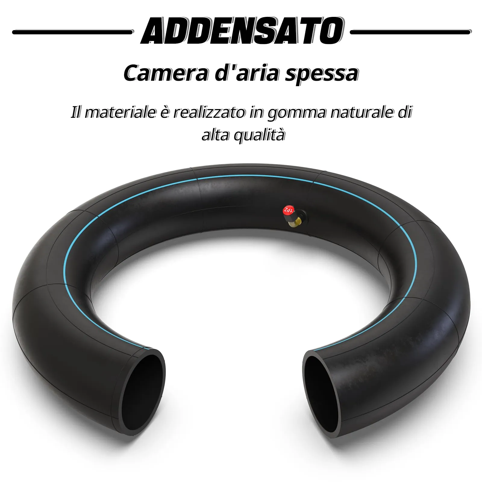 1PZ Camere d'Aria Valvola Piegata 3,00/3,50-10 per Lambretta Vespa 50 (Set da 2) - immagine 4