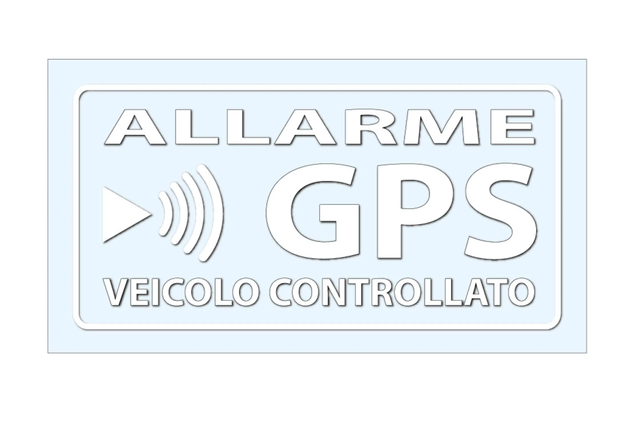 StampaGenerale Adesivi Antifurto Auto Allarme GPS in PVC, 6,5x4 cm, Bianco (4 Pezzi) - immagine 1