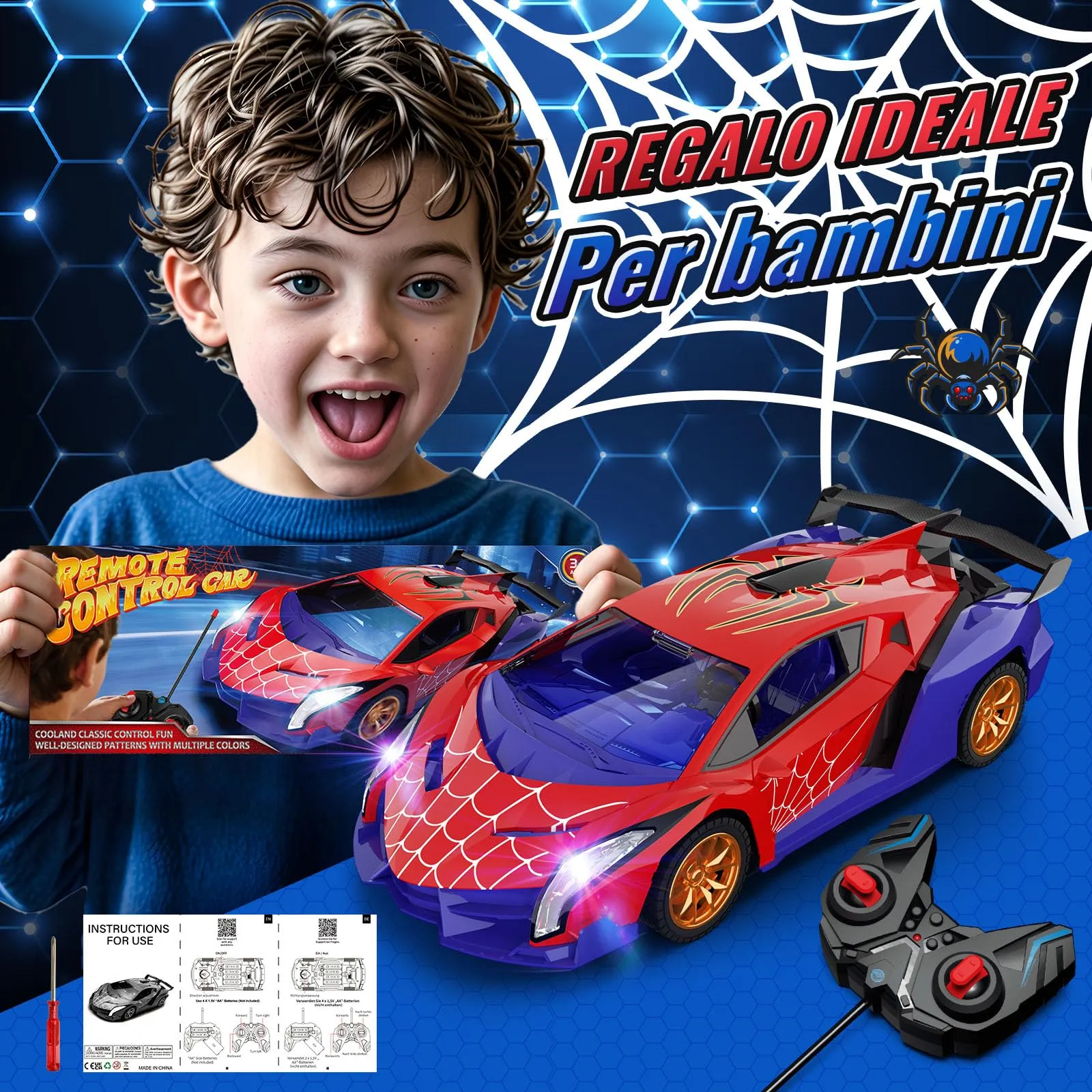 Mirthigig Macchina Telecomandata 1:18, 2.4GHz Drift con Luci LED - immagine 5