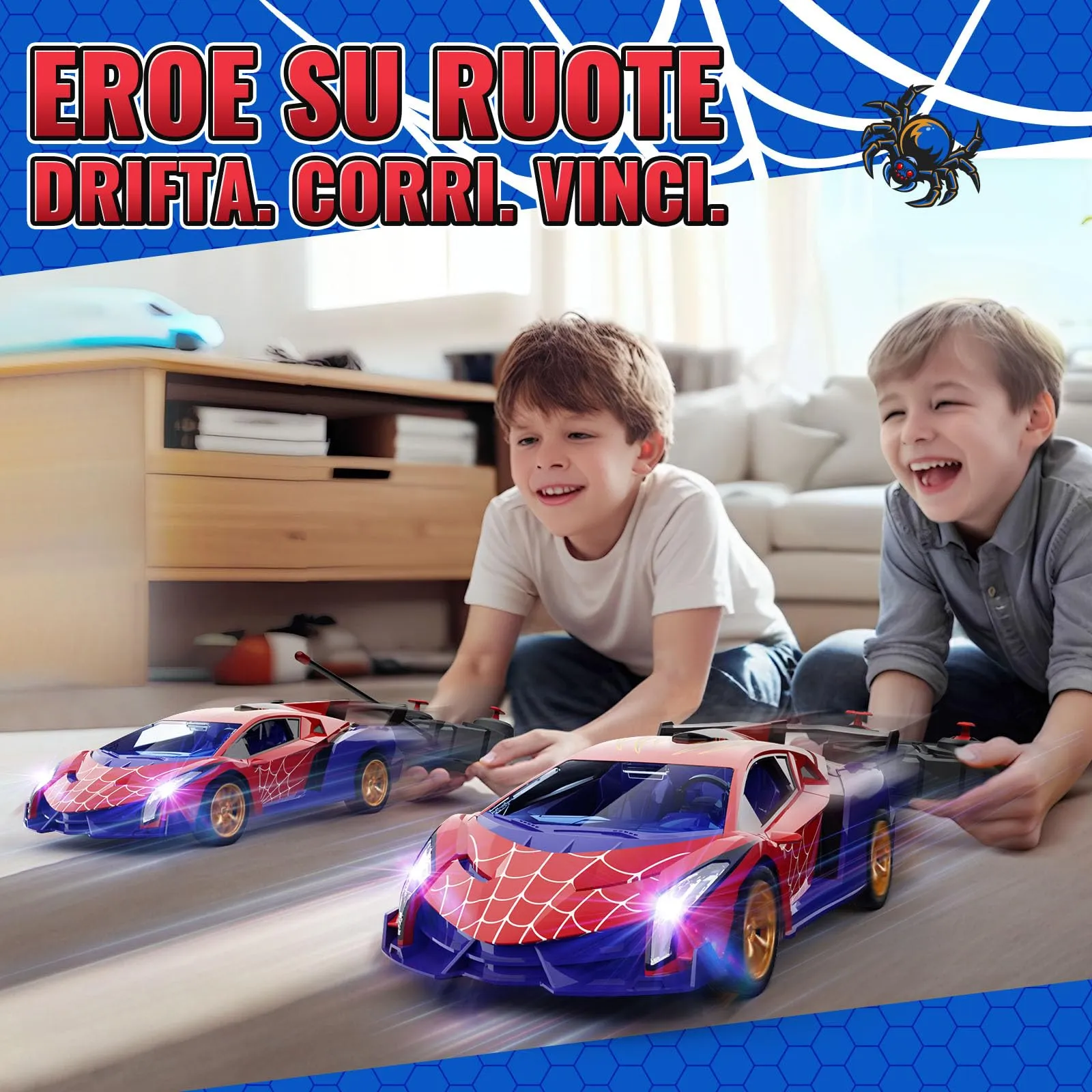 Mirthigig Macchina Telecomandata 1:18, 2.4GHz Drift con Luci LED - immagine 7