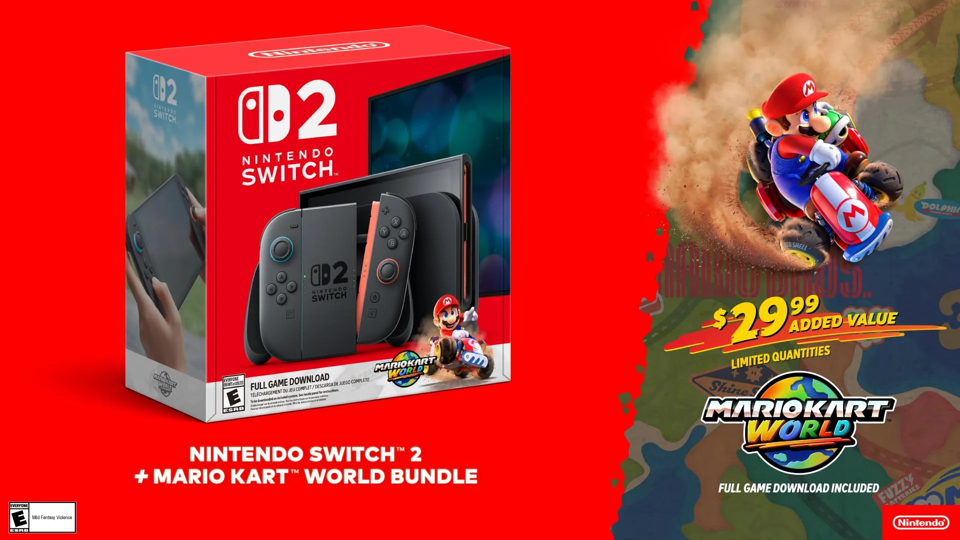 Nintendo Switch 2 with Mario Kart World, Black - immagine 2