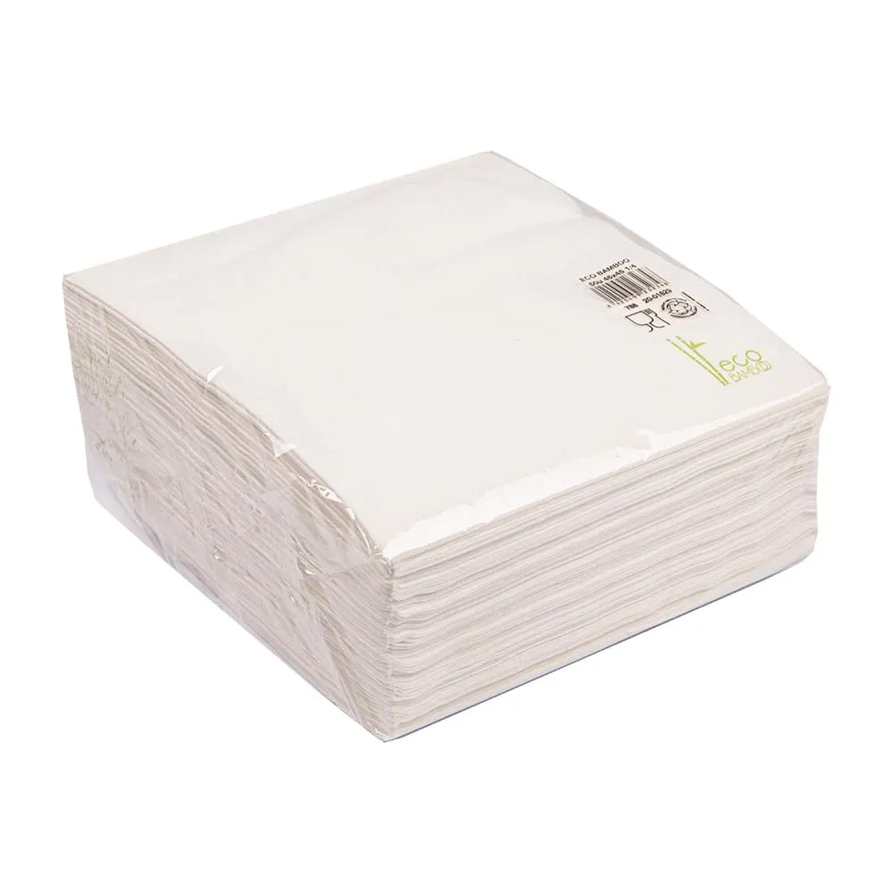 Garcia de Pou Eco-Bamboo Napkins, 50 Pieces, 45 x 45 cm, Bianco - immagine 4