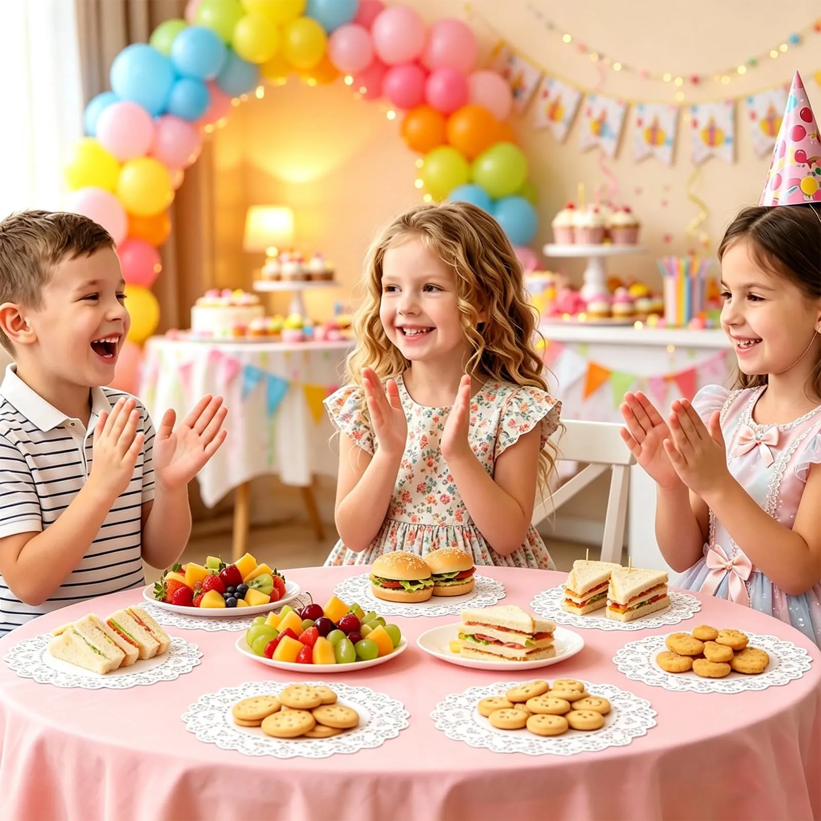 Pyralidsg Centrini di Carta in Pizzo, 250 Pezzi, Assorbenti l'Olio per Torte, Dessert e Decorazione Piatti, Bianco - immagine 6