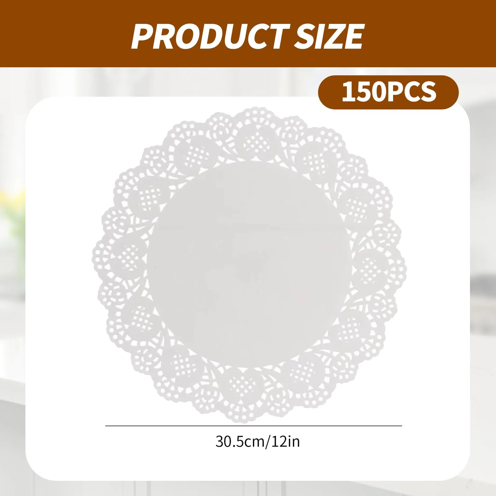 JYNVO Tovagliette in carta per torte rotonde assorbenti l'olio, 30,5 cm, Bianco, 30 pezzi - immagine 2