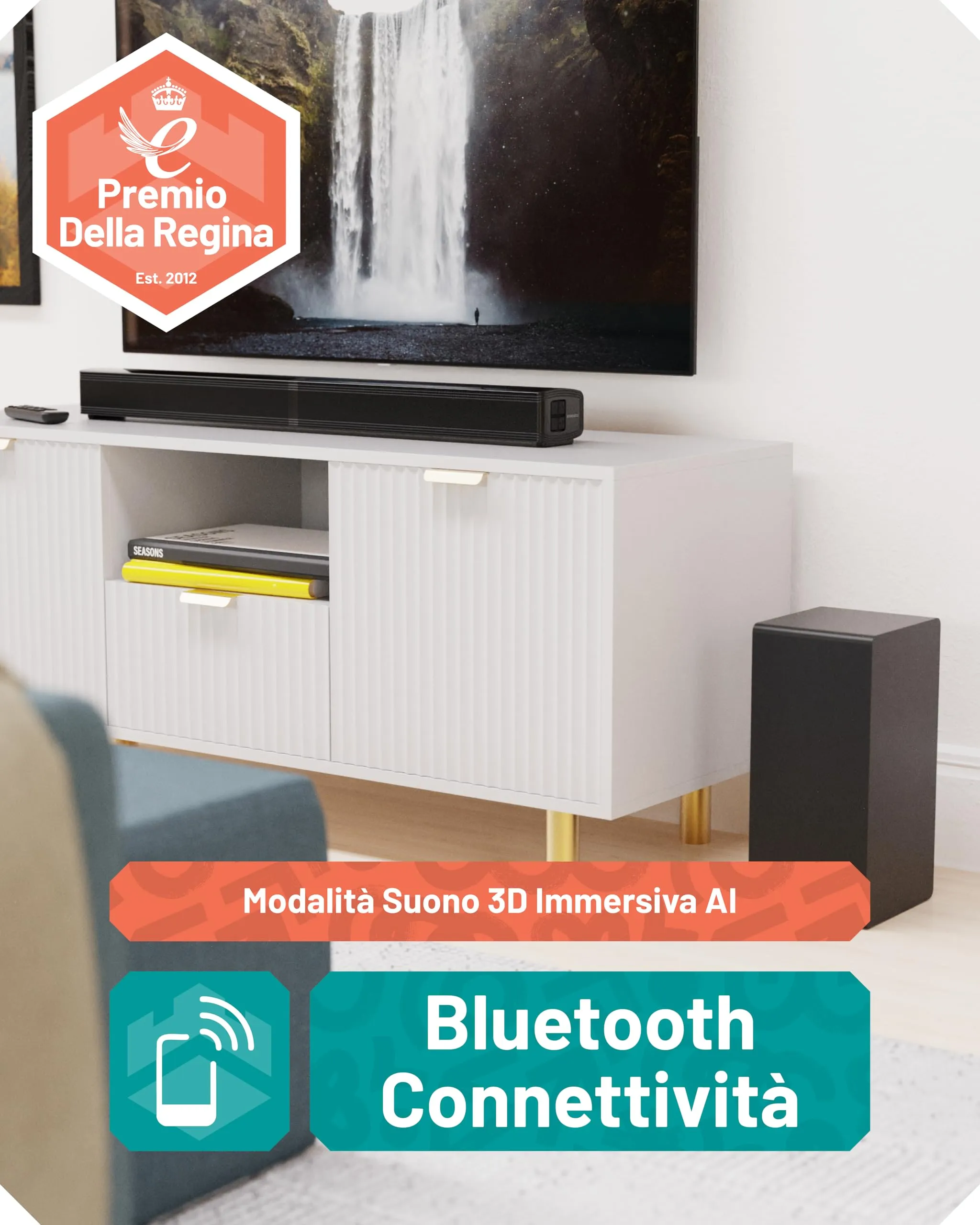Oakcastle SB80 Xtra 200W Home Theater Soundbar with Bluetooth 5.3 - immagine 4