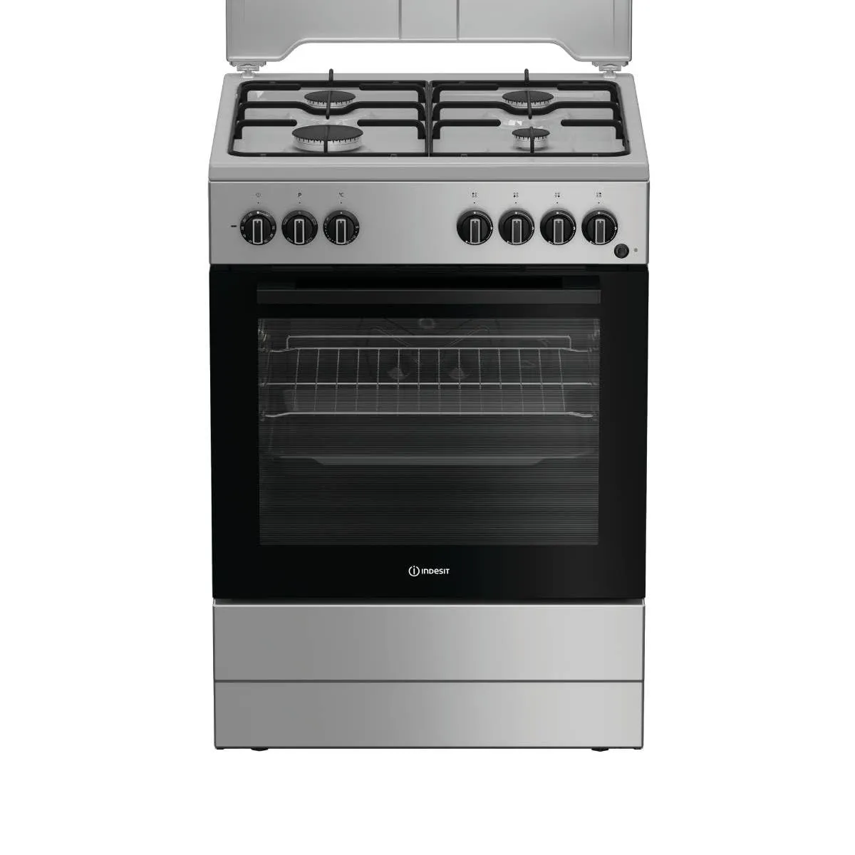 Indesit I6G3PMS Cucina Gas 60cm 4 Fuochi Forno Elettrico Inox Classe A - immagine 2