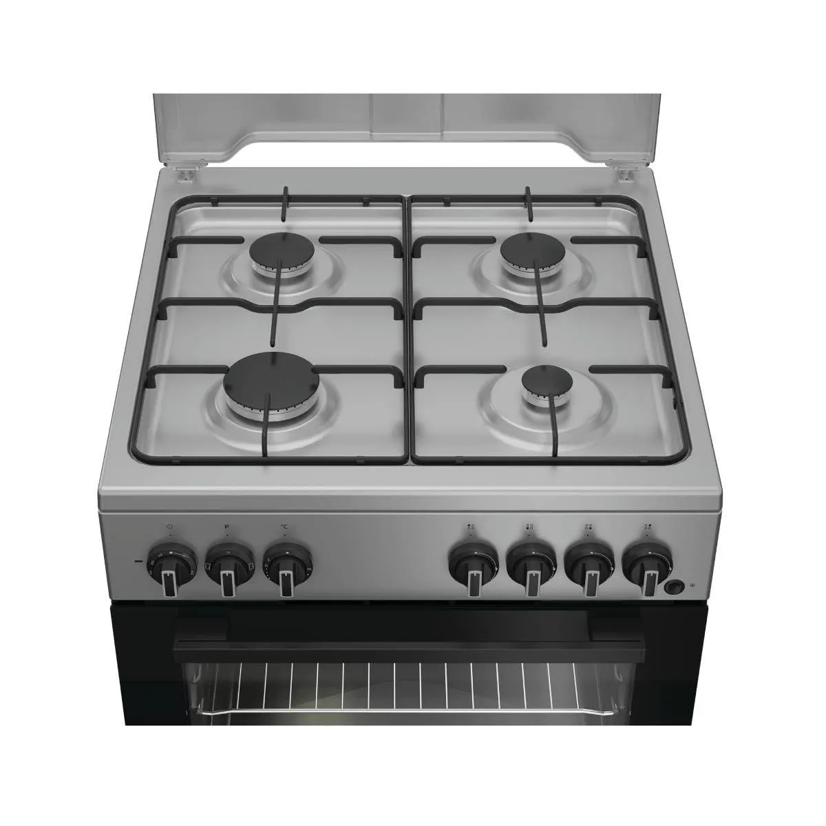 Indesit I6G3PMS Cucina Gas 60cm 4 Fuochi Forno Elettrico Inox Classe A - immagine 3