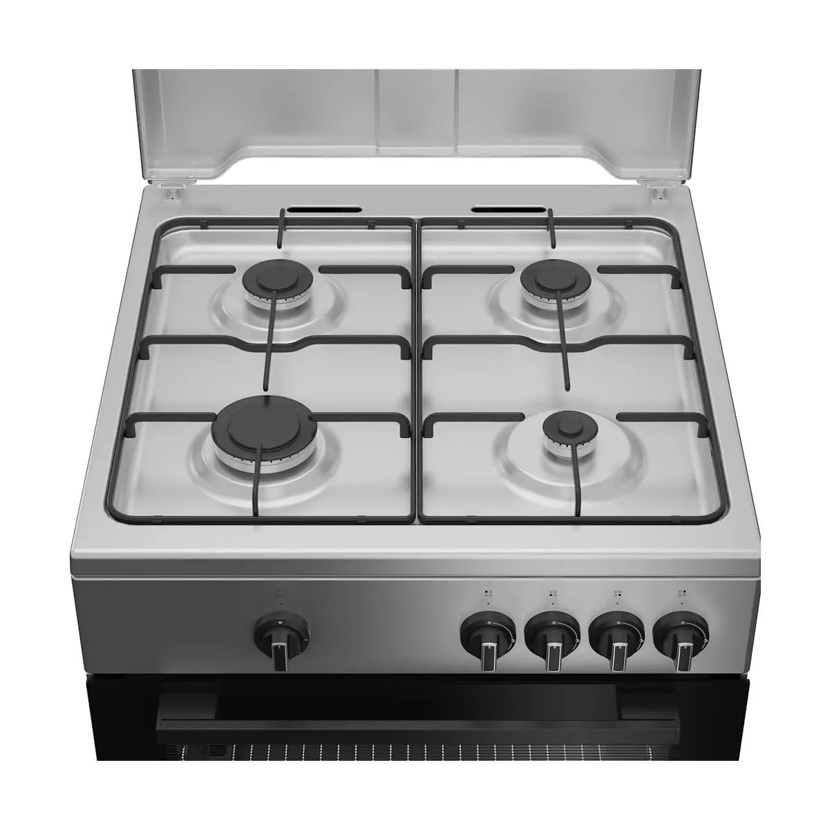 Beko I6GGKMS Cucina a Gas 60 cm, 4 Fuochi, Forno a Gas 64 Litri, Click&Clean, Steam&Clean, Acciaio Inox, Classe A+ - immagine 2