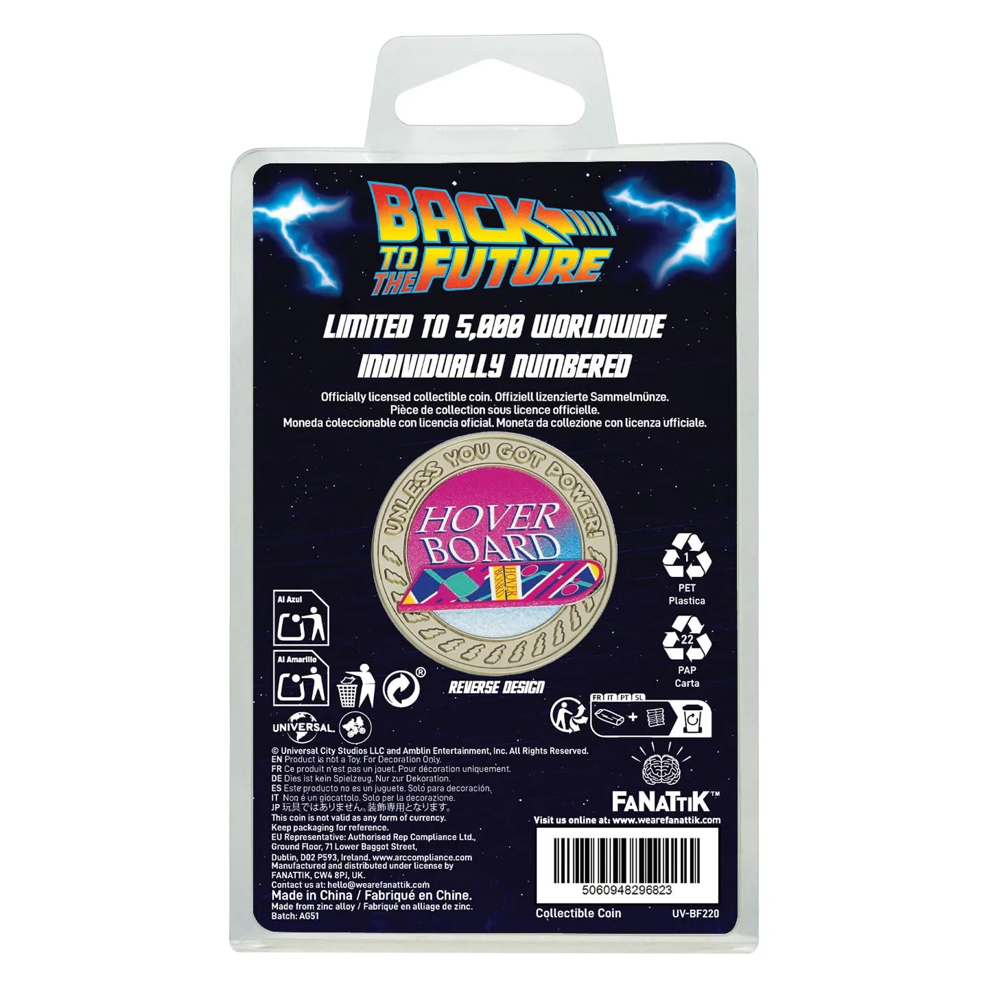 Fanattik Back to the Future Hoverboard Collectible Coin - immagine 4