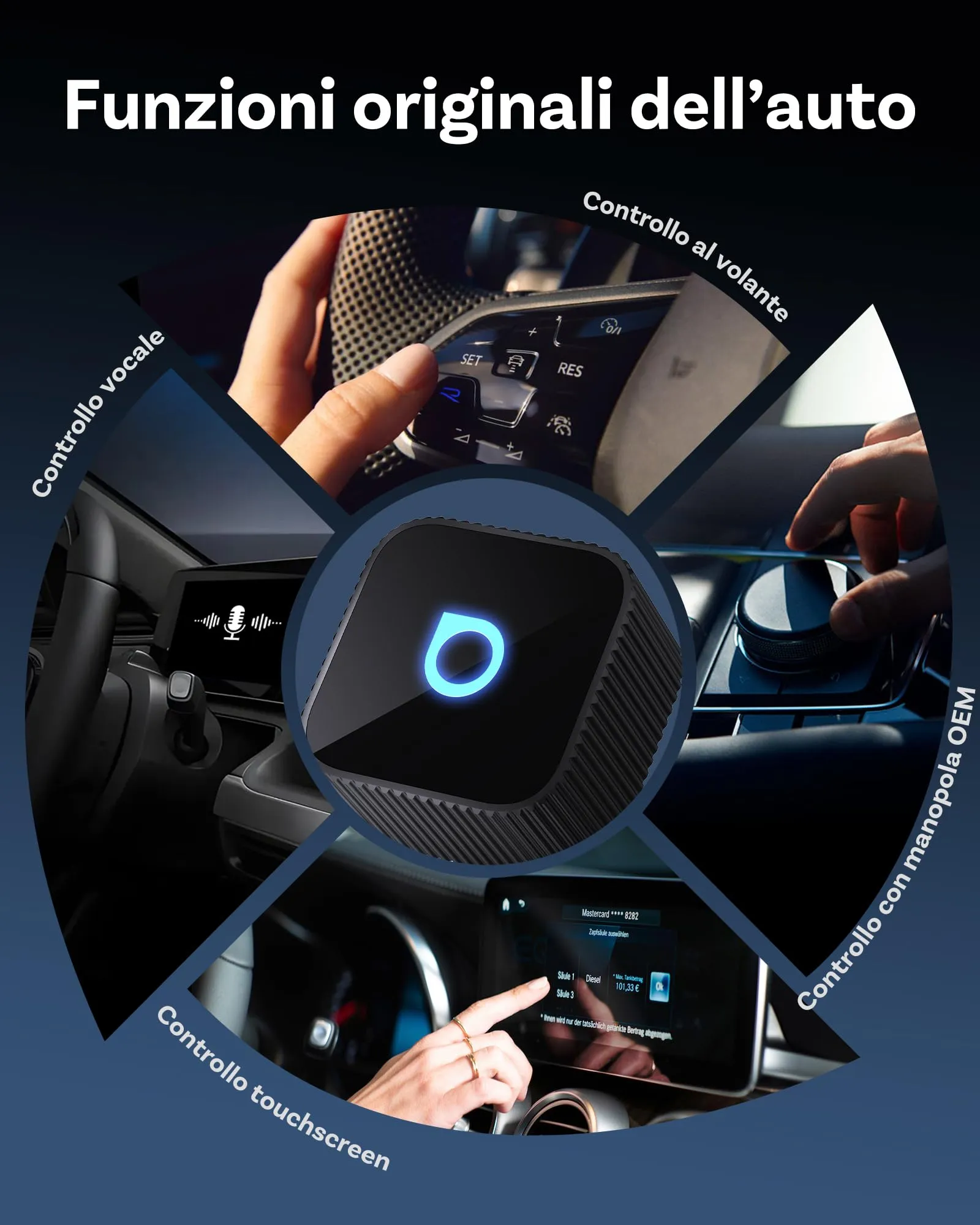 Ottocast Mini 3.0 Slim 2026 Adattatore Wireless per CarPlay e Android Auto, Nero - immagine 6
