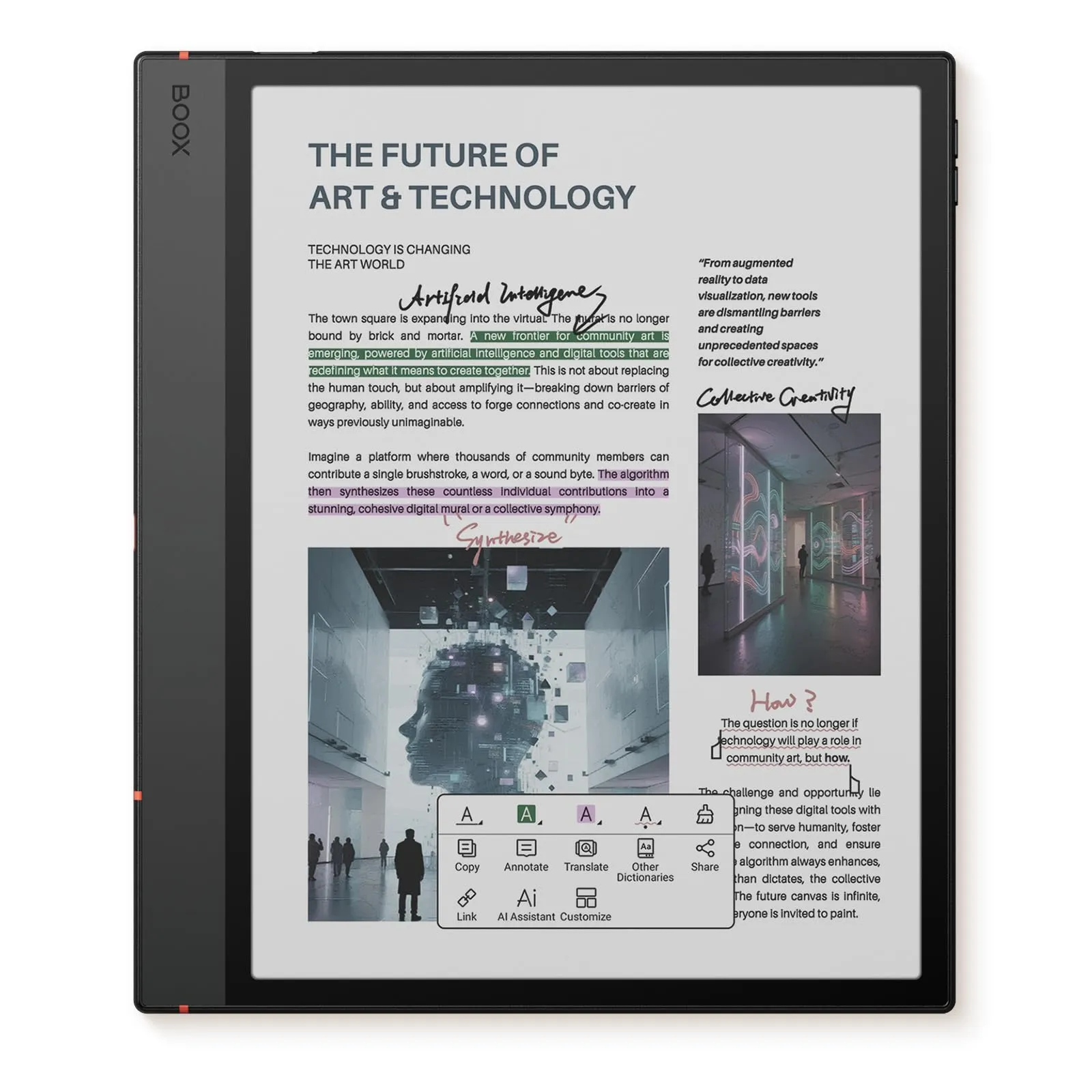 BOOX Note Air5 C 10.3" ePaper Reader 64GB Android 15 Color E-Ink Tablet - immagine 1
