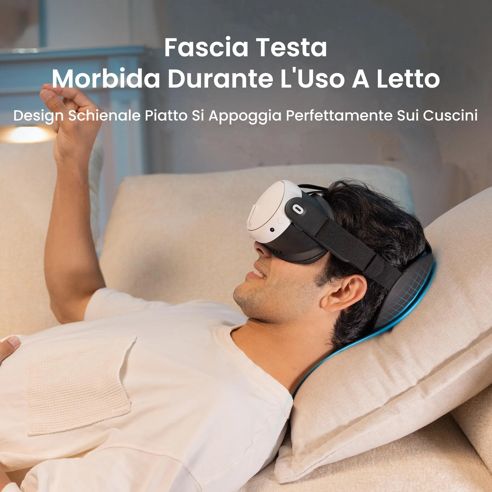 KIWI design K4 Flex Fascia Comfort Lite for Quest 3/3S, PU without battery, Black - immagine 2