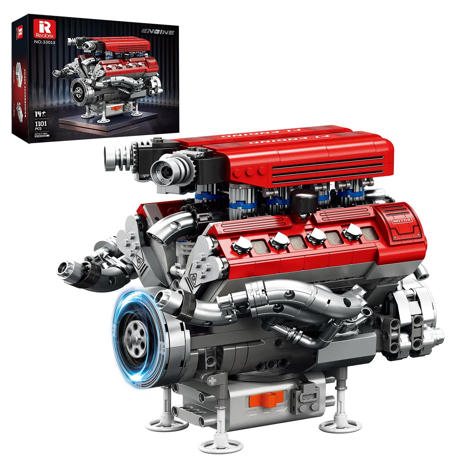 Reobrix Kit di Modellismo Motore V8 33015 per Adulti - immagine 1