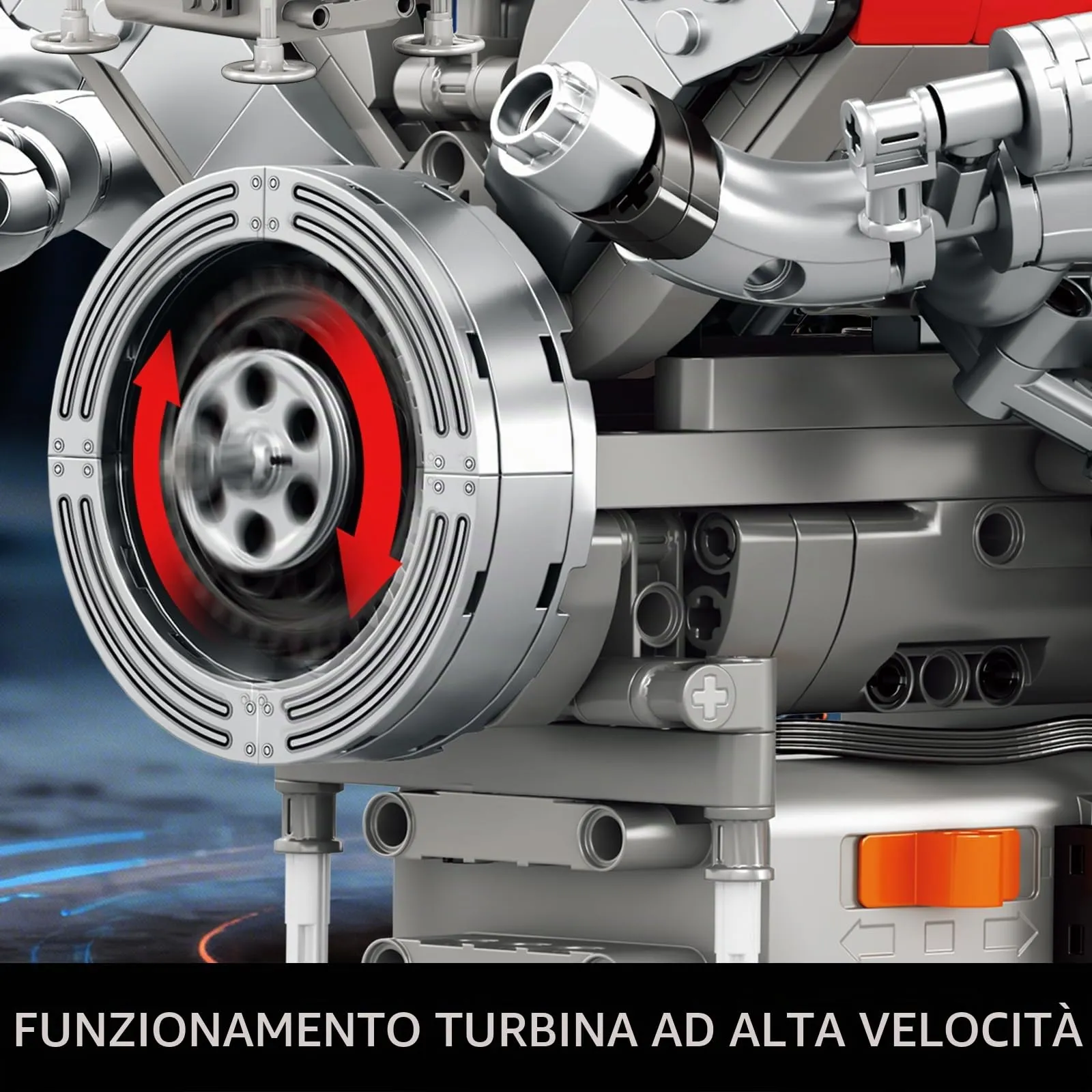 Reobrix Kit di Modellismo Motore V8 33015 per Adulti - immagine 6