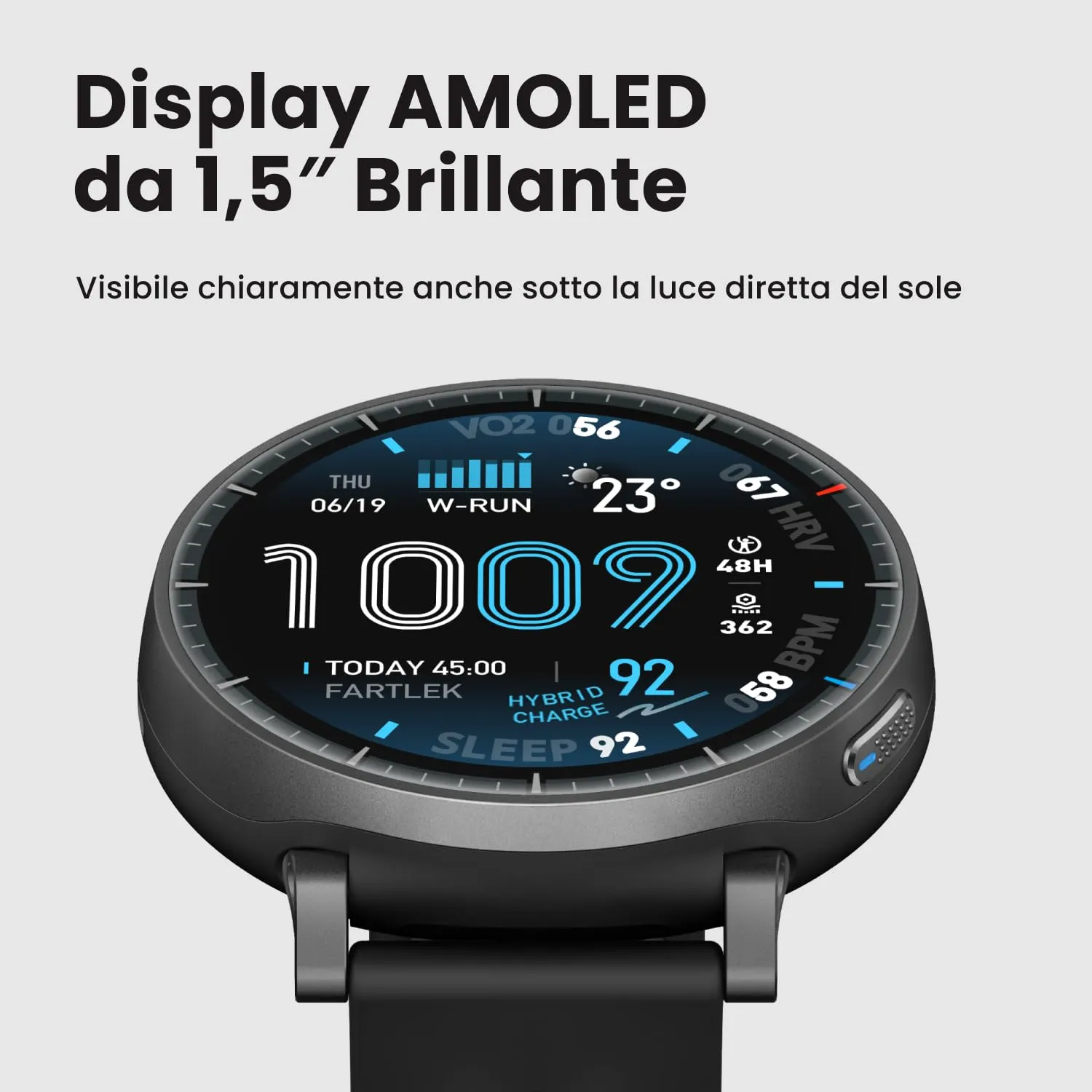Amazfit Active Max 48mm Smartwatch, 1.5'' AMOLED, Nero - immagine 2