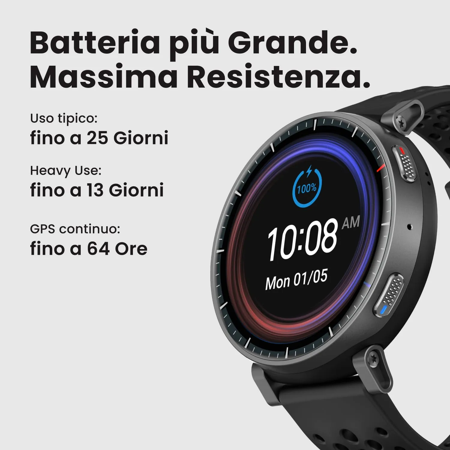 Amazfit Active Max 48mm Smartwatch, 1.5'' AMOLED, Nero - immagine 3