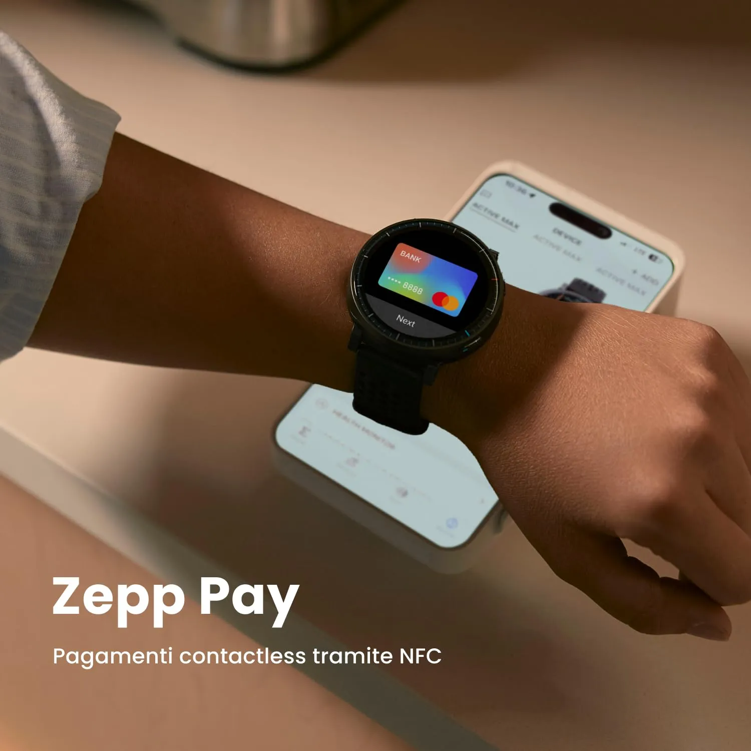 Amazfit Active Max 48mm Smartwatch, 1.5'' AMOLED, Nero - immagine 7