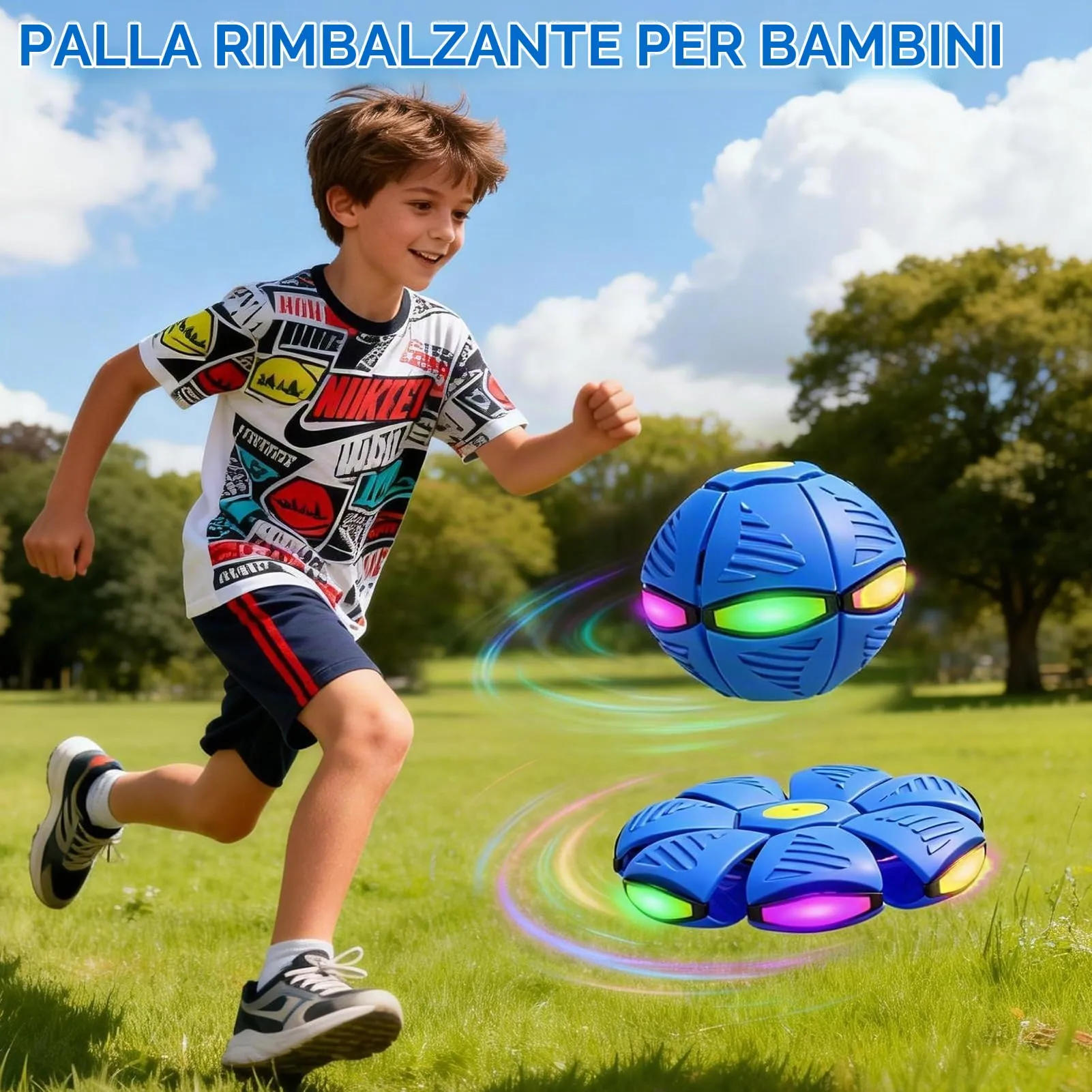 Dongcill Disco Volante e Palla Magica 2026 con 6 Luci, Blu - immagine 5
