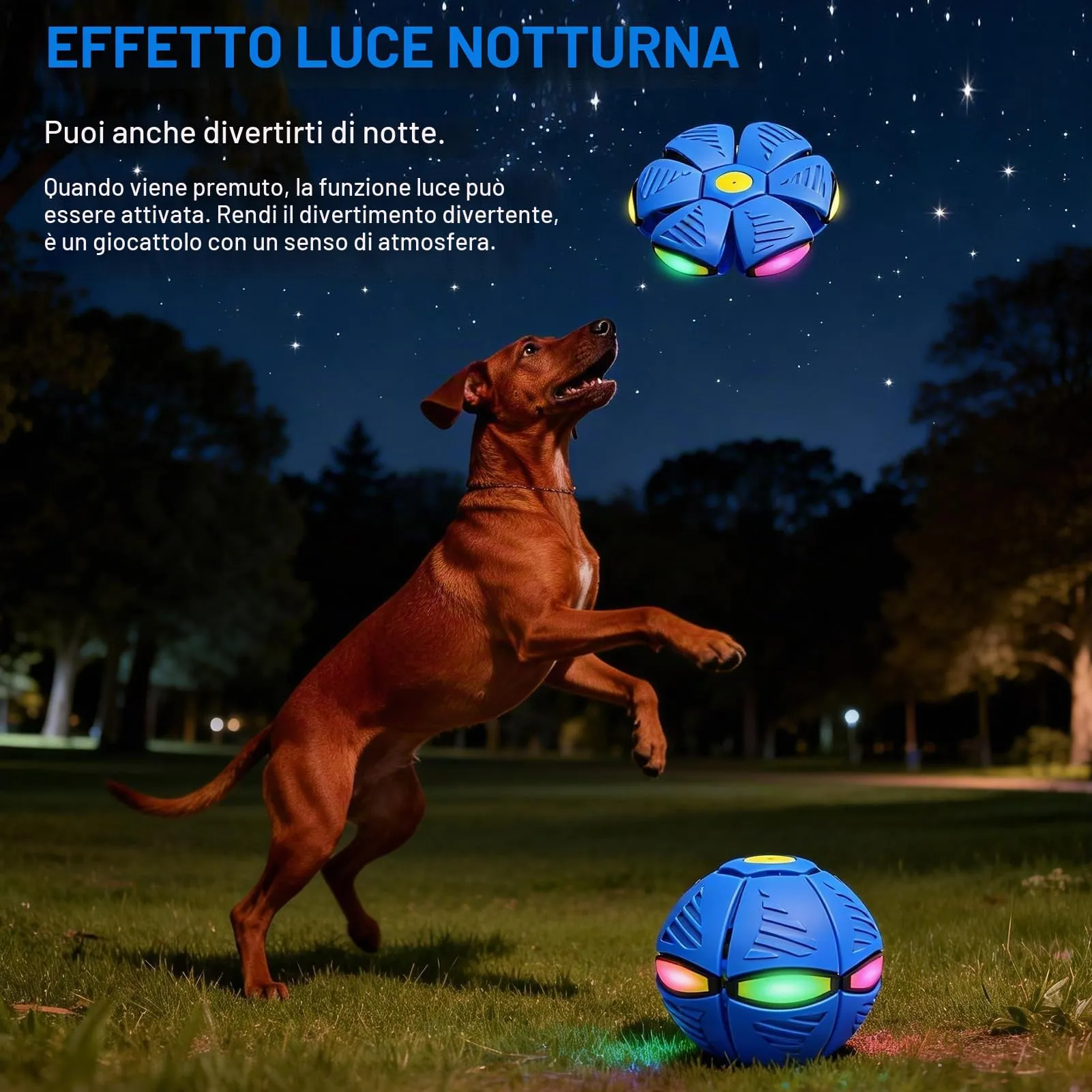 Dongcill Disco Volante e Palla Magica 2026 con 6 Luci, Blu - immagine 6