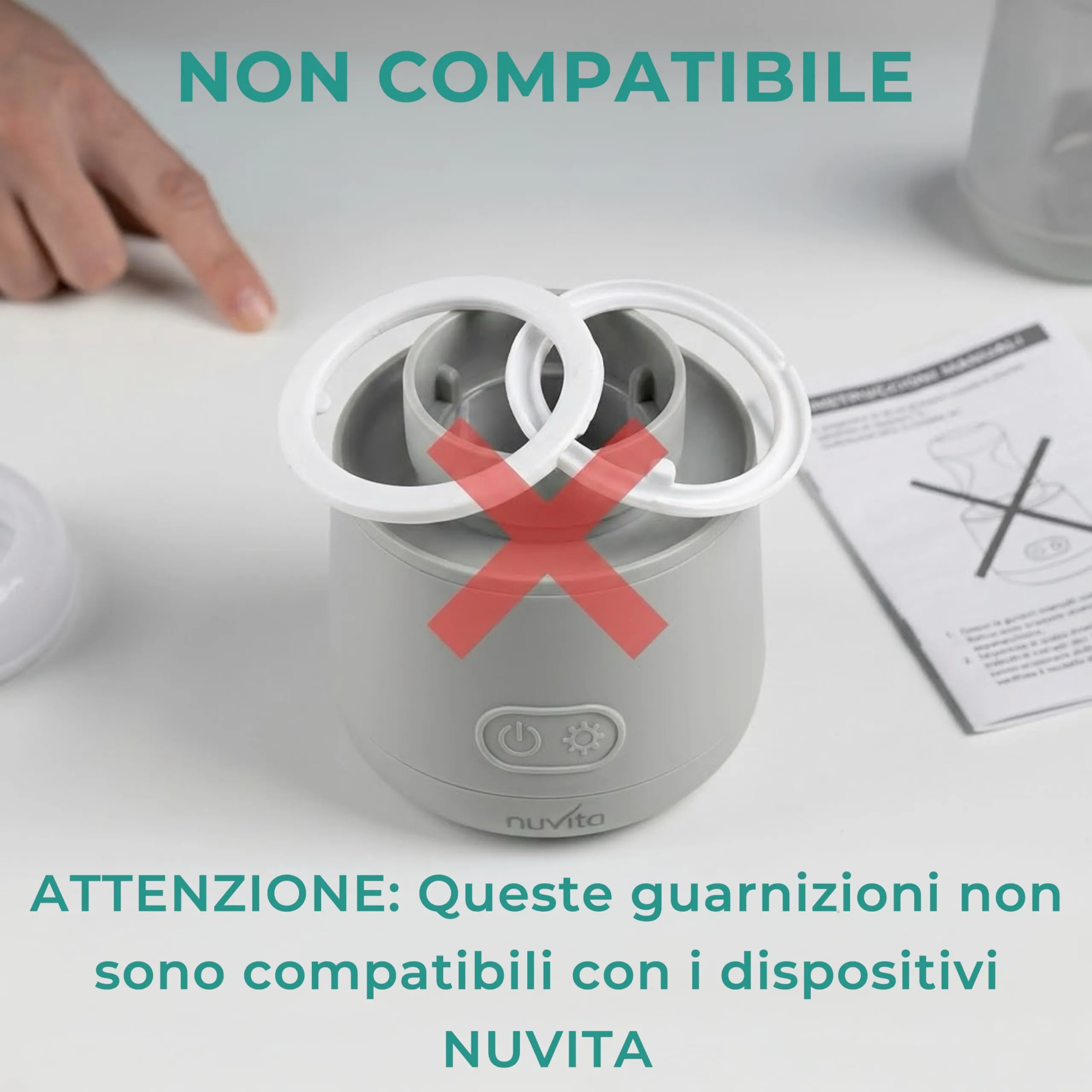 Manami Guarnizioni per Scaldabiberon Portatile 50 mm, Silicone Alimentare BPA free, 2 Pezzi - immagine 7