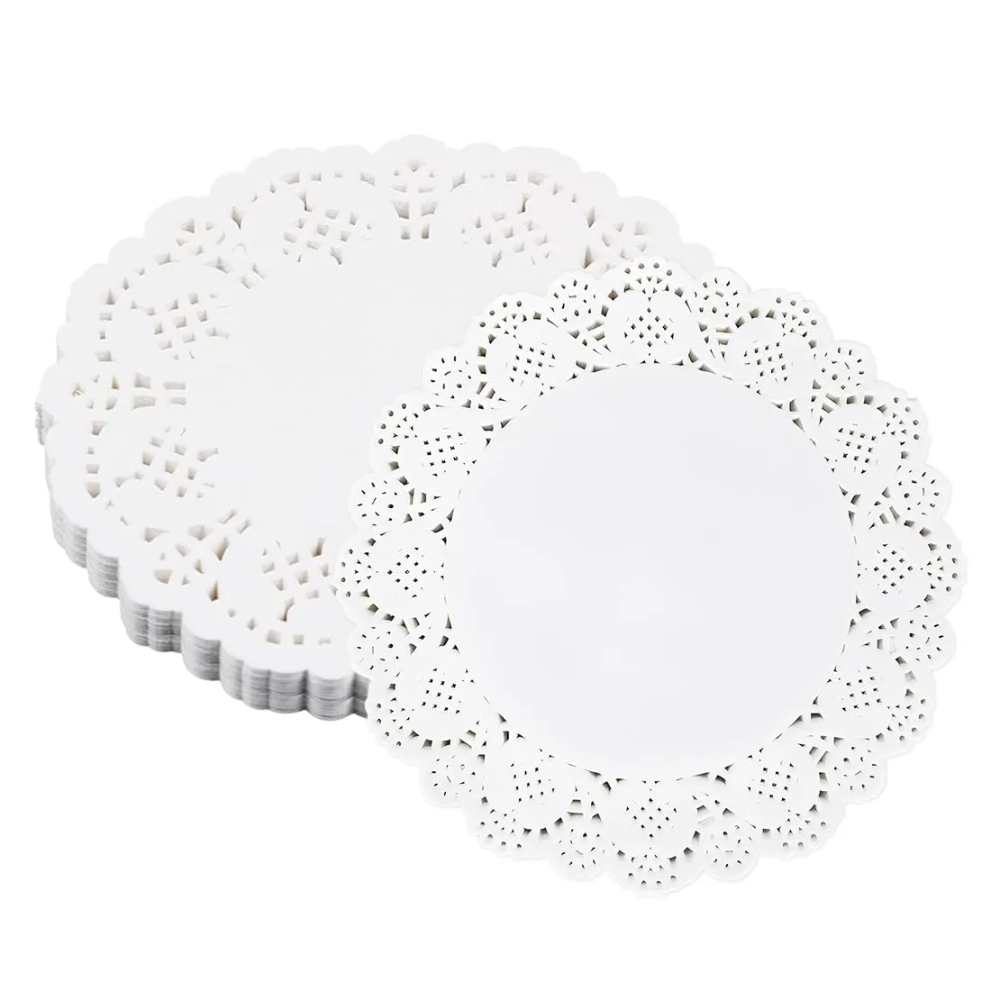 MUNZE Centrino in Pizzo Rotondo 9cm, 150 Pezzi, Bianco - immagine 7