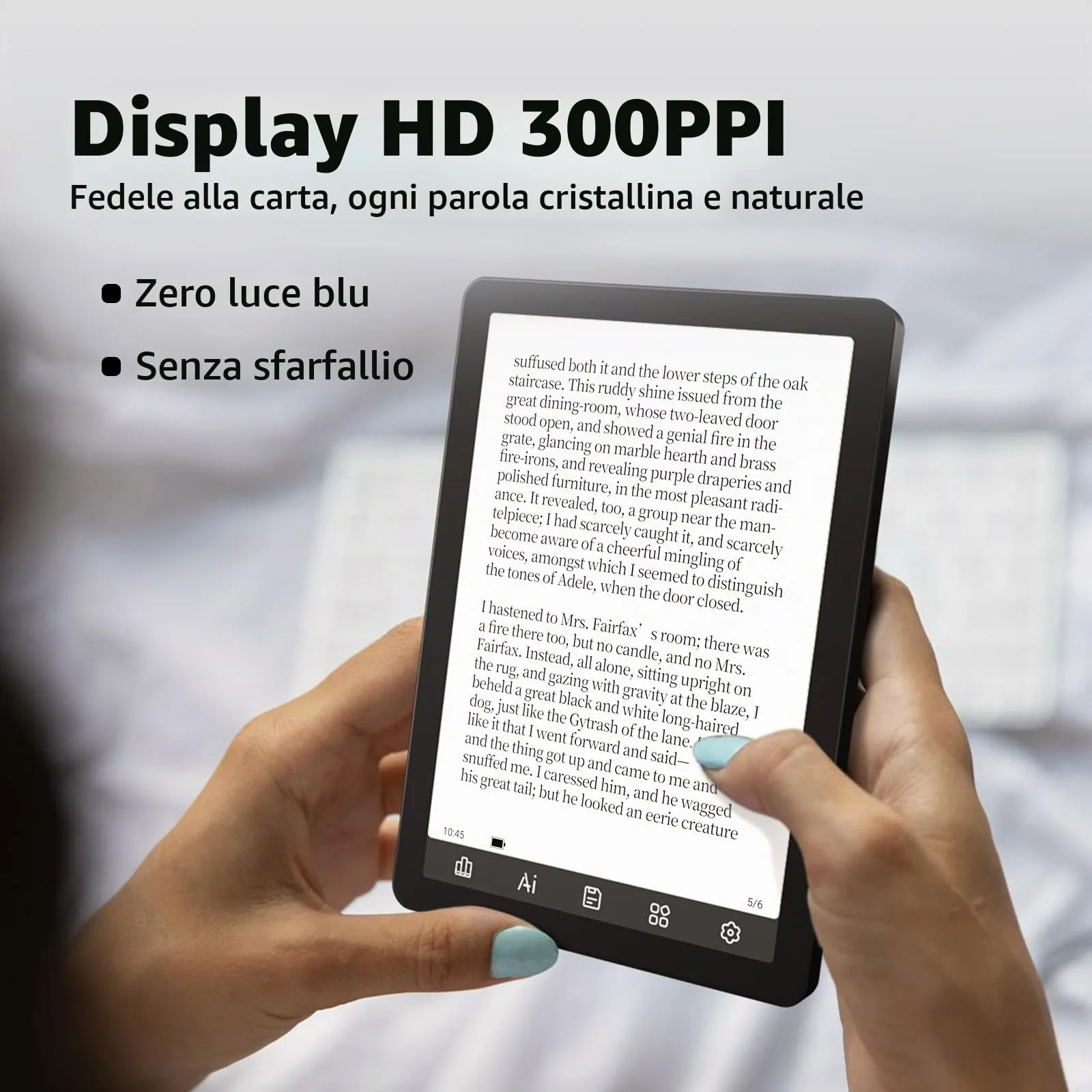 Bigme B6 E-Reader a colori, 6 pollici, Android 14, 2GB RAM, 32GB, Nero - immagine 2