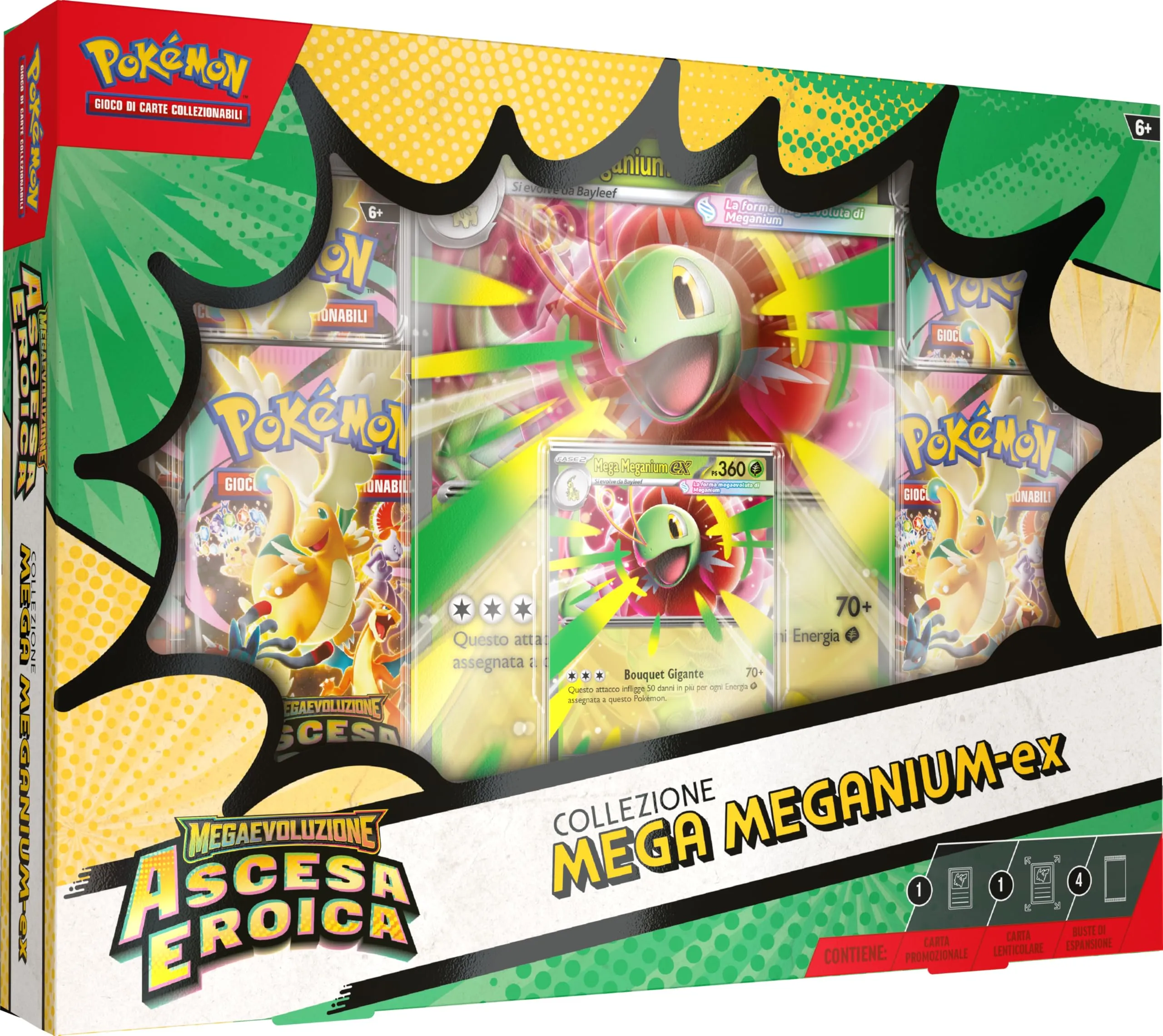 Pokémon GCC Mega Meganium-ex Collezione Megaevoluzione - Ascesa Eroica - immagine 1
