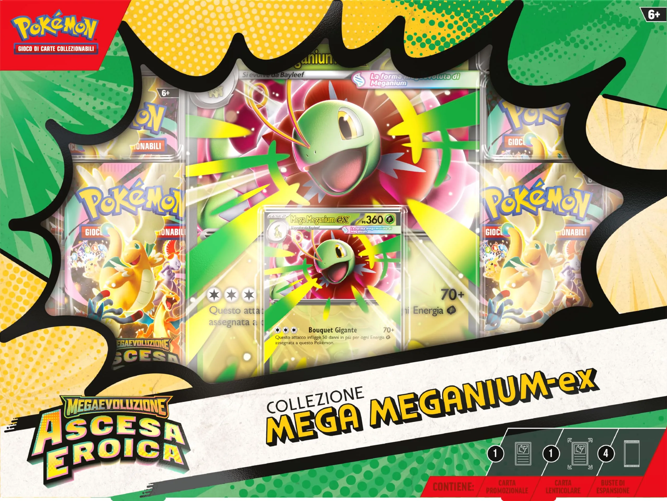 Pokémon GCC Mega Meganium-ex Collezione Megaevoluzione - Ascesa Eroica - immagine 2