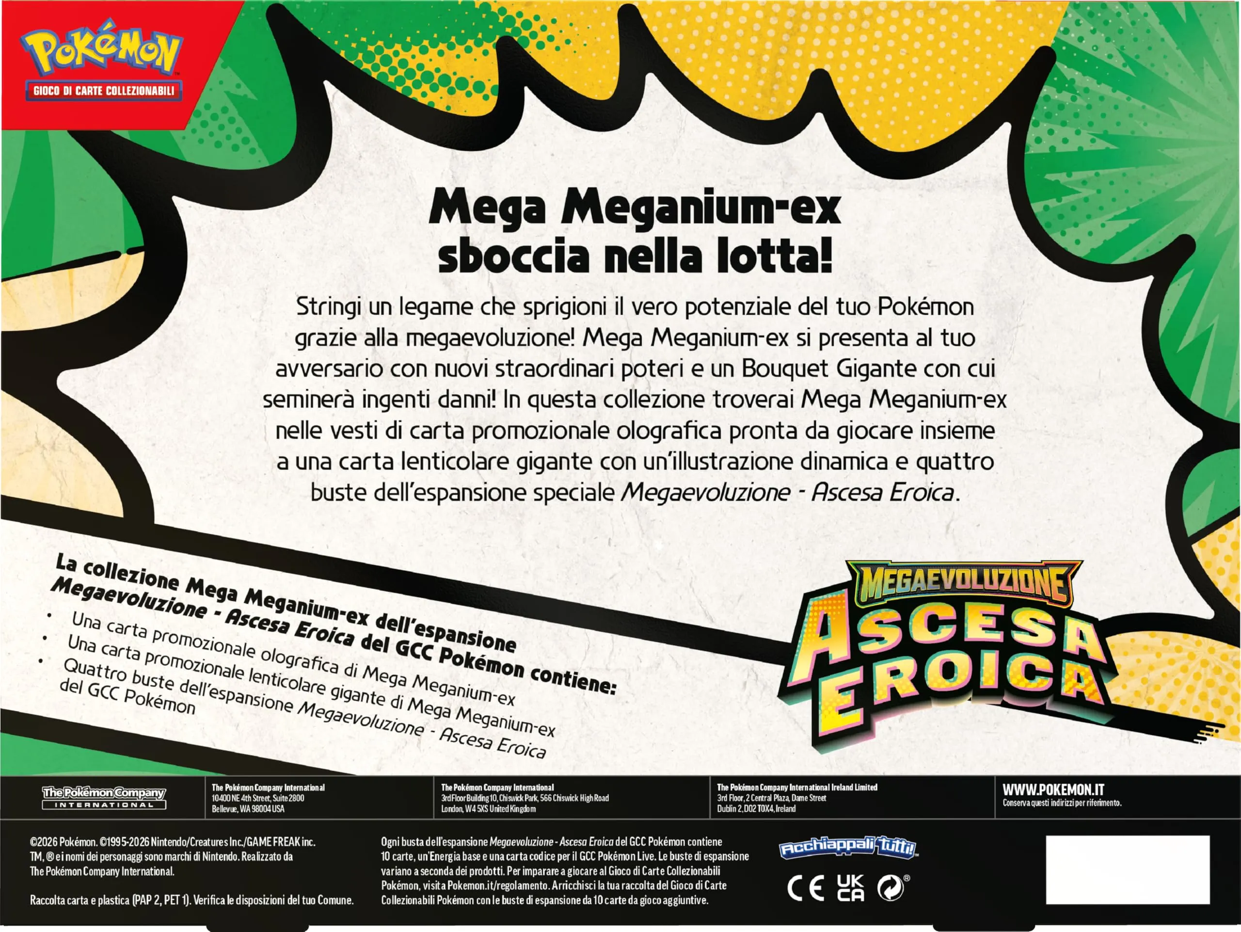 Pokémon GCC Mega Meganium-ex Collezione Megaevoluzione - Ascesa Eroica - immagine 3