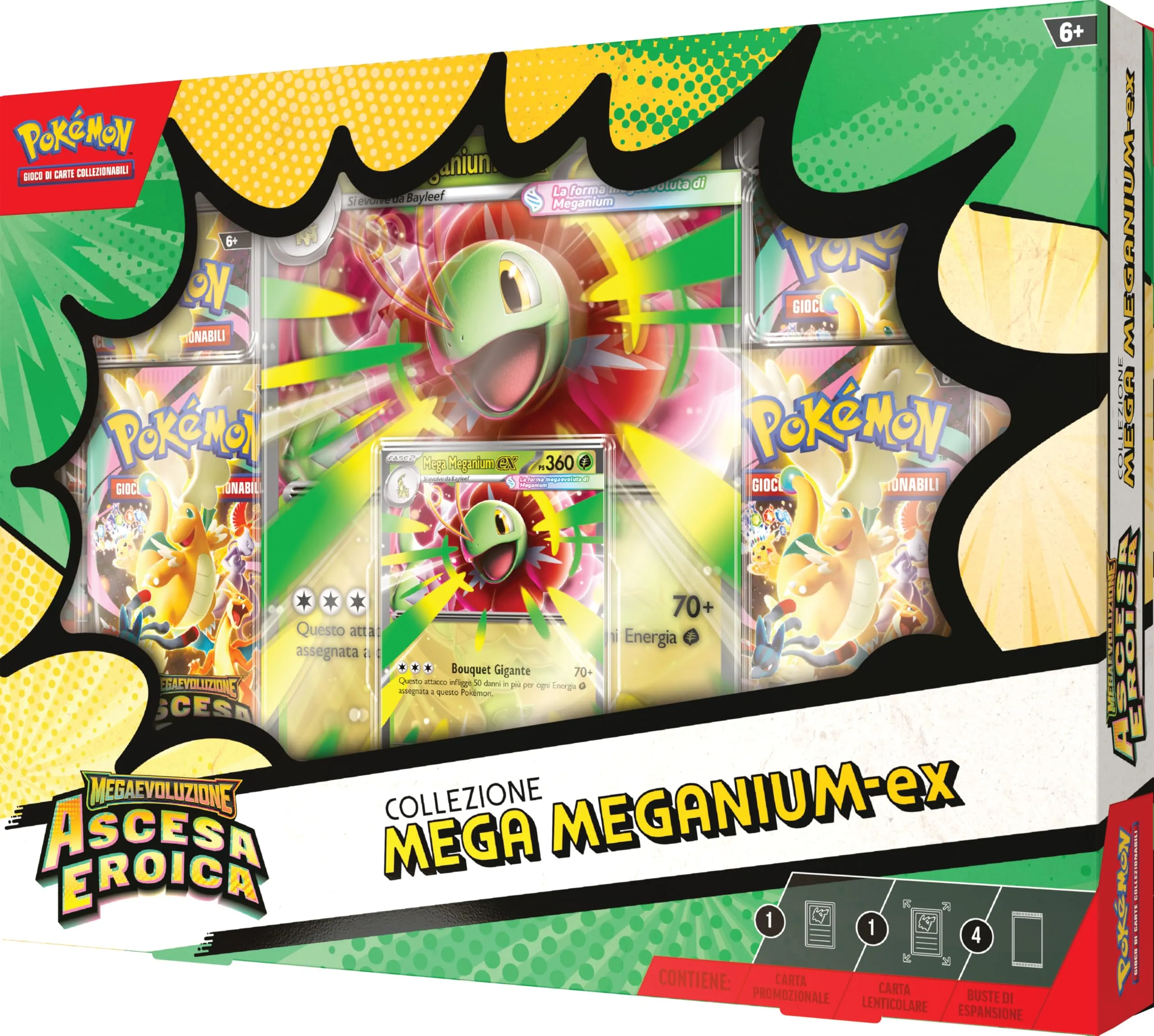 Pokémon GCC Mega Meganium-ex Collezione Megaevoluzione - Ascesa Eroica - immagine 5