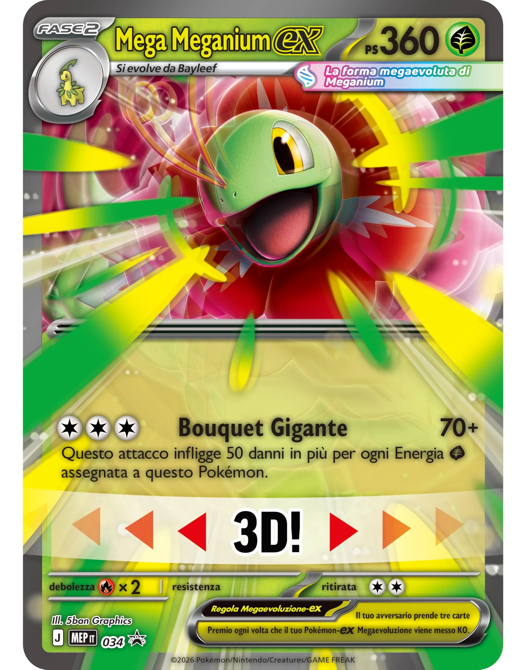Pokémon GCC Mega Meganium-ex Collezione Megaevoluzione - Ascesa Eroica - immagine 6