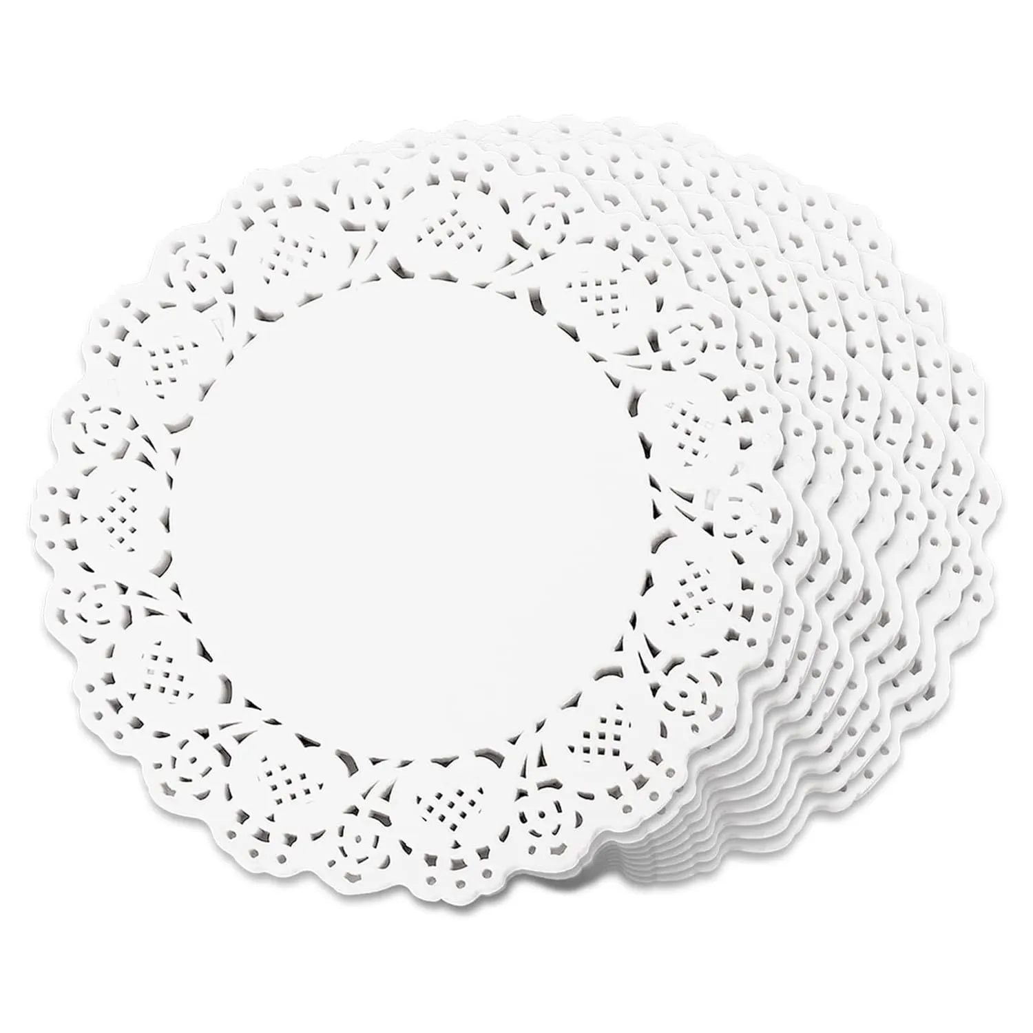 RUKAN Centrini di Carta Pizzo Rotondi 21cm, 150 Pezzi - immagine 1