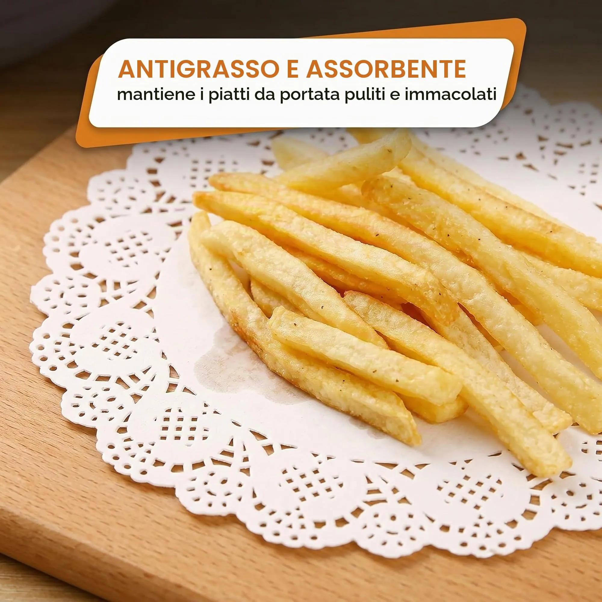 RUKAN Centrini di Carta Pizzo Rotondi 21cm, 150 Pezzi - immagine 4