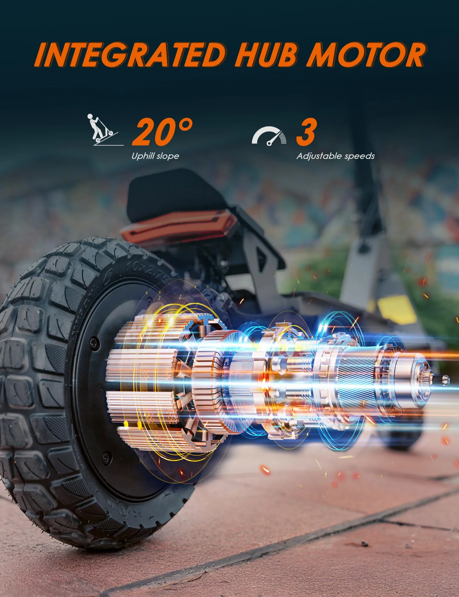 Kukirin G2 Monopattino Elettrico Adulto, Batteria 48V 15.6Ah, Autonomia 55km, Pneumatici Tubeless 10 Pollici, Doppia Sospensione - immagine 2