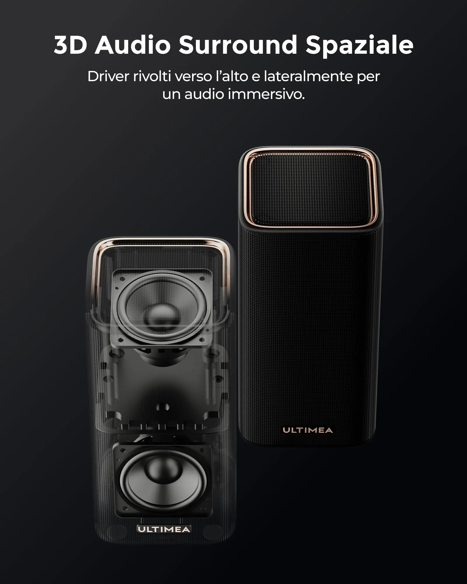 ULTIMEA Skywave X100 Dual 9.2.6 Wireless Soundbar System with THX, Dolby Atmos, DTS:X, Dual 10” Subwoofers, 18 Hz Bass, 2000W and 8K Pass-through - immagine 12