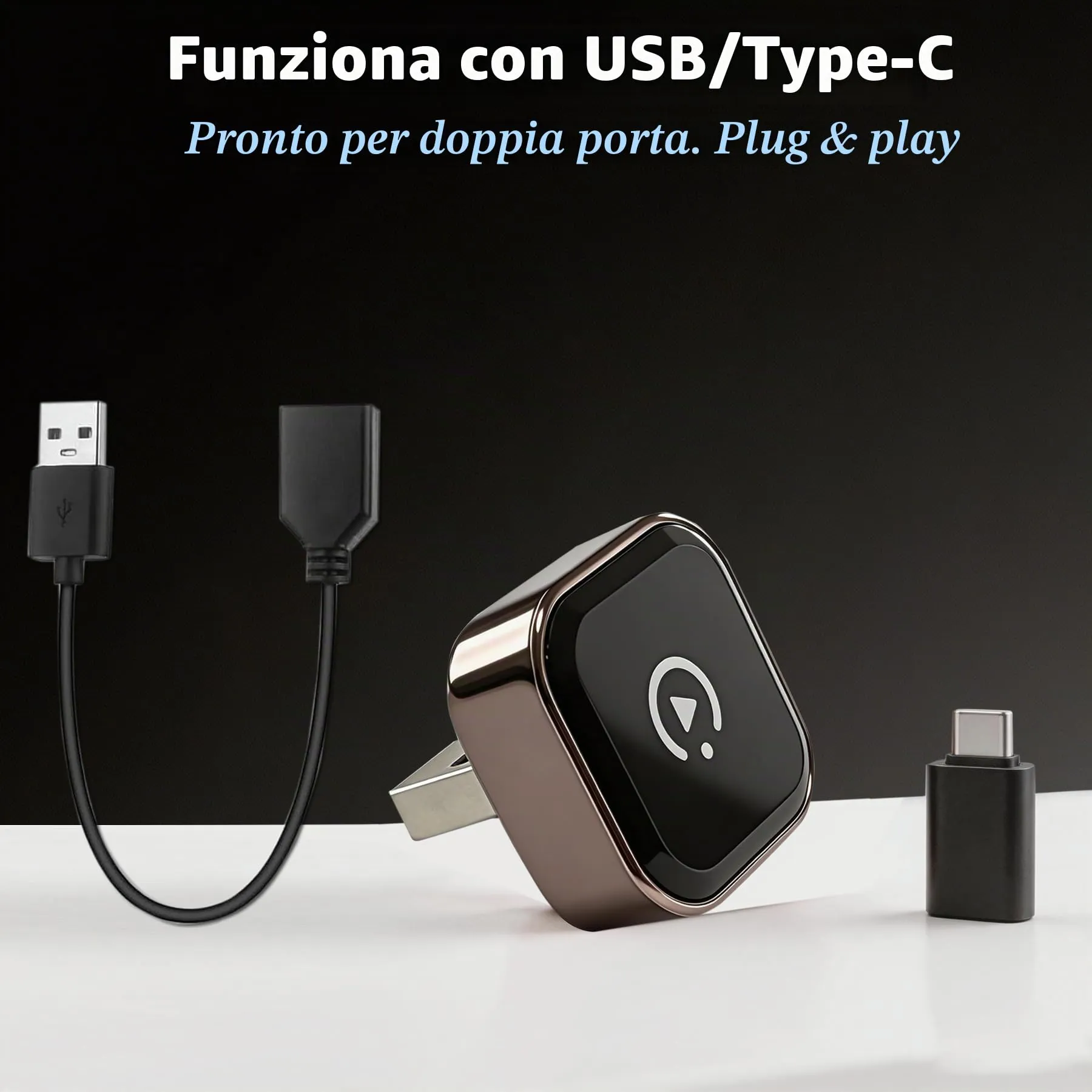 XINROAM Adattatore CarPlay Wireless per iPhone, Mini Adattatore CarPlay - immagine 4