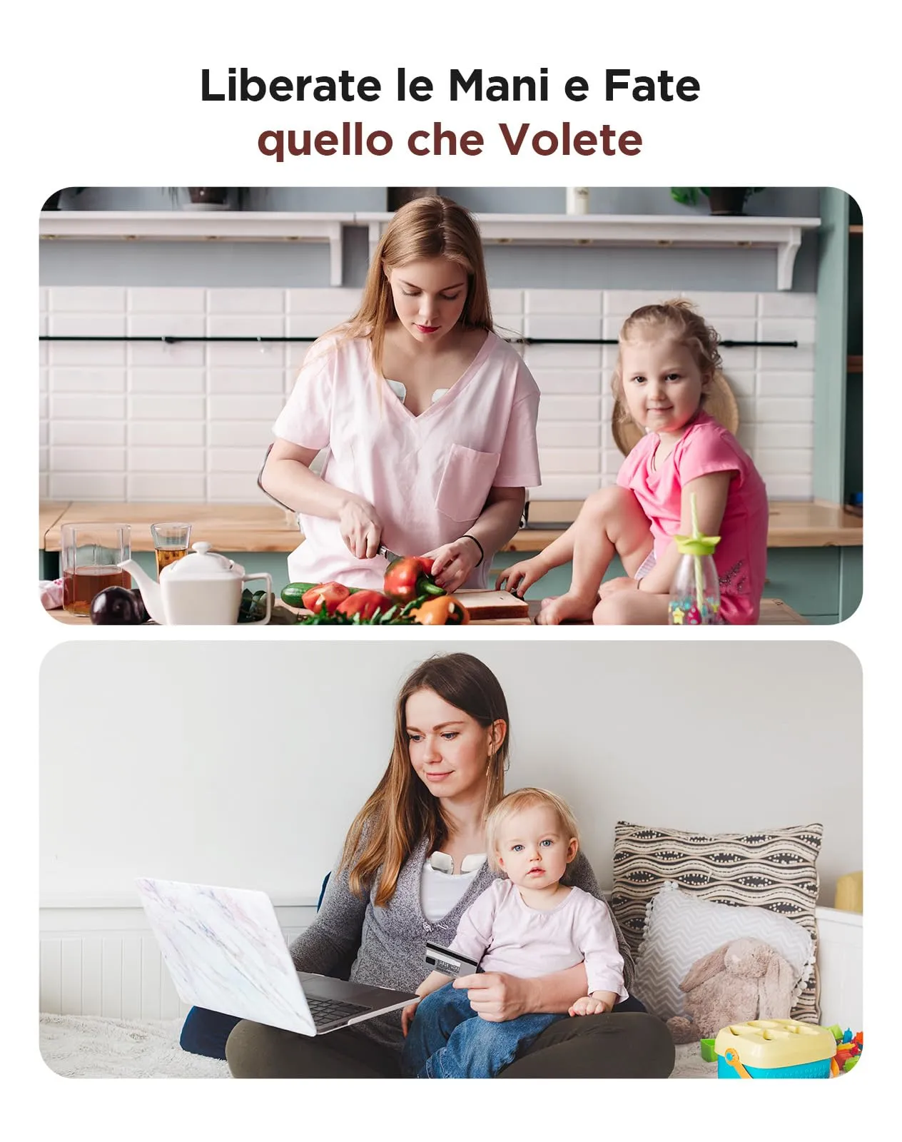 Haokoo Tiralatte Elettrico Indossabile Senza Mani, 2 Pezzi - immagine 4