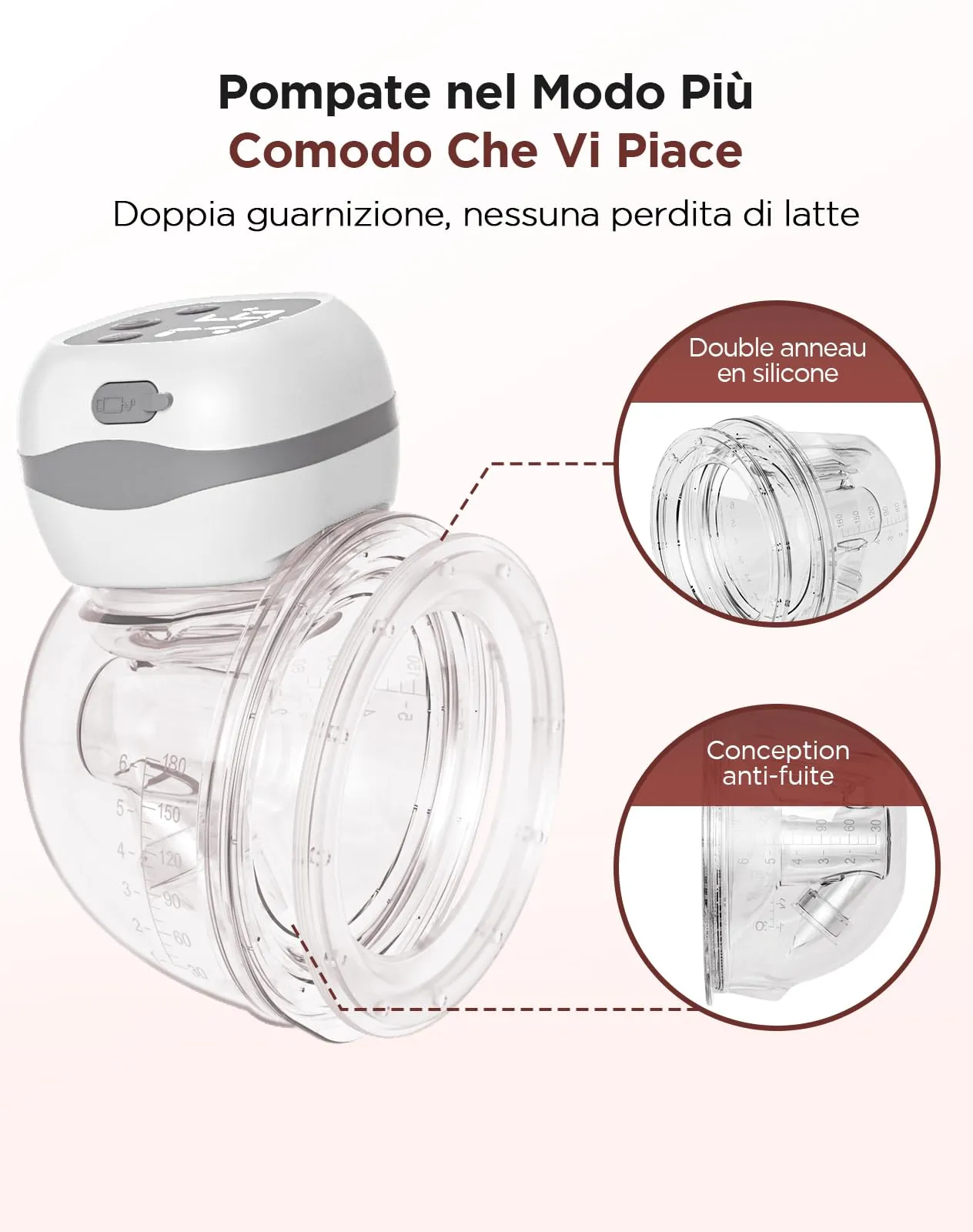 Haokoo Tiralatte Elettrico Indossabile Senza Mani, 2 Pezzi - immagine 7