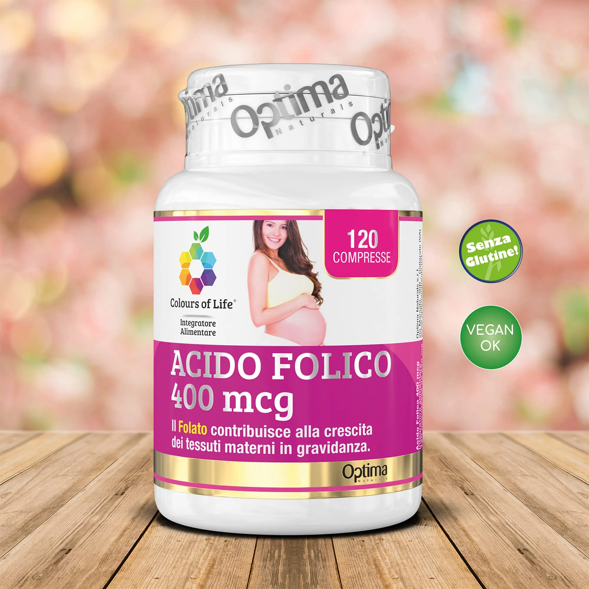 Colours of Life Acido Folico 400 mcg, 120 Compresse - immagine 3