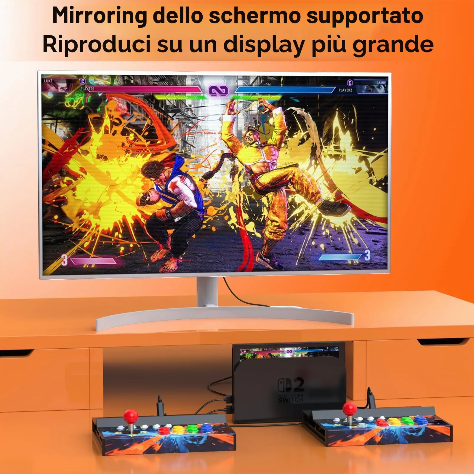 APTGAME Arcade Stick for Nintendo Switch, Switch OLED and Switch 2, Screenshot Version (No Voice) - immagine 4