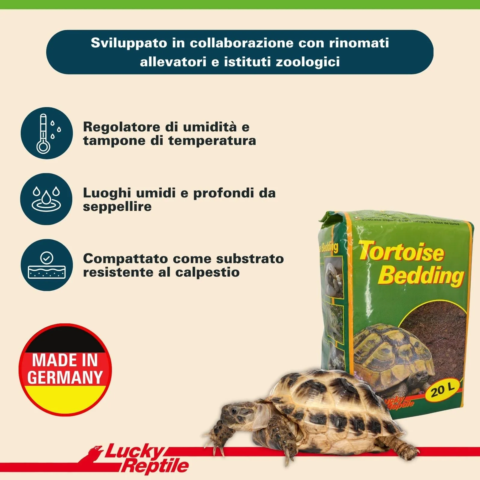 Lucky Reptile 65131 Terriccio di substrato per tartarughe da terra, 20 litri, Brown - immagine 8