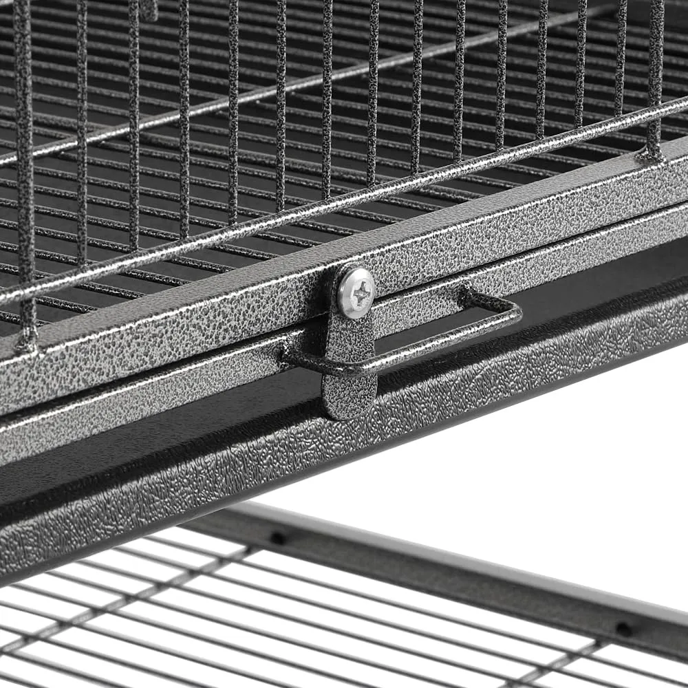 Yaheetech Gabbia Voliera per Uccelli con Ruote, 79 x 51,8 x 132 cm, Nero - immagine 8